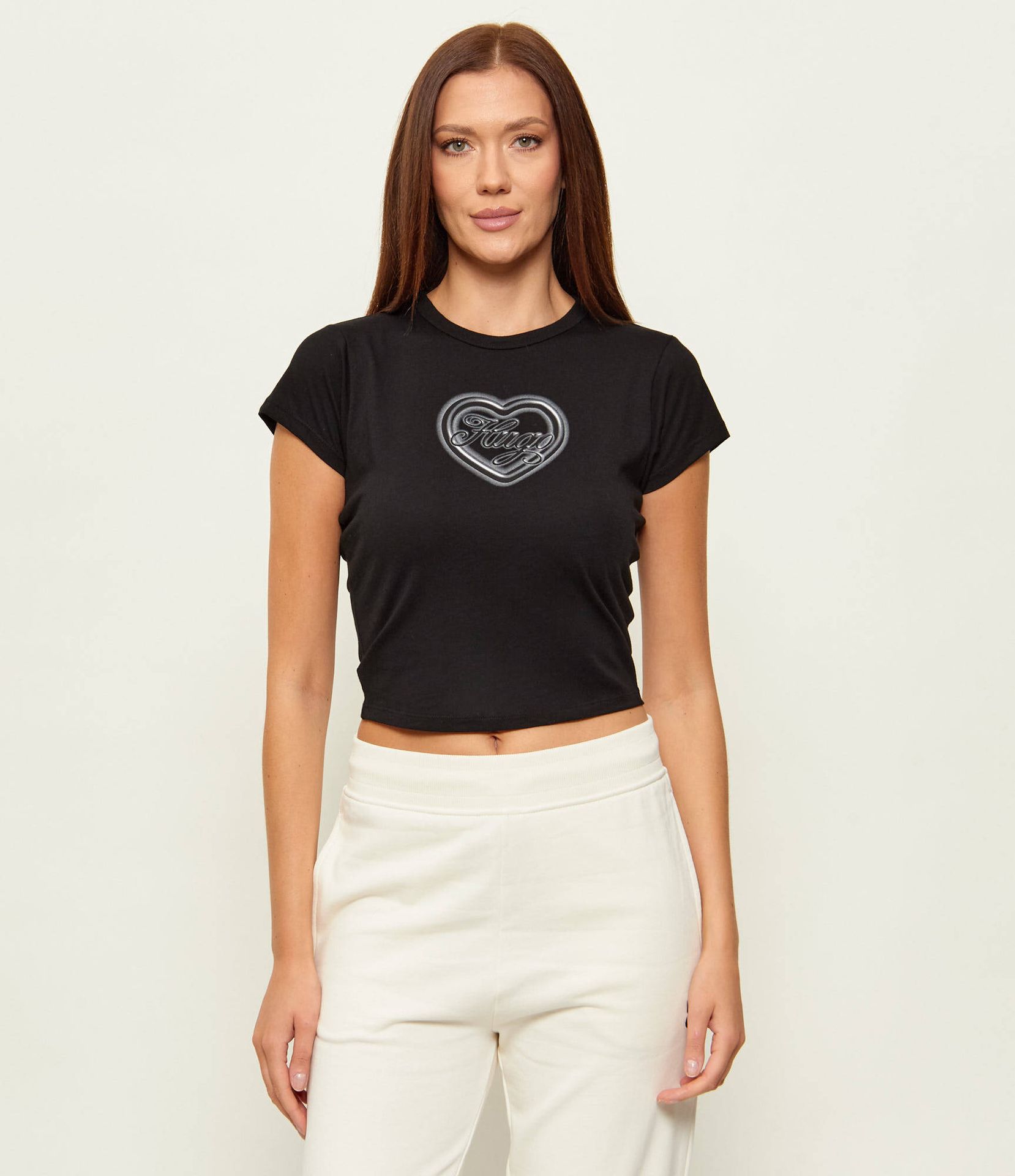 Hugo Blue T-shirt Dichroma_B Cropped Fit