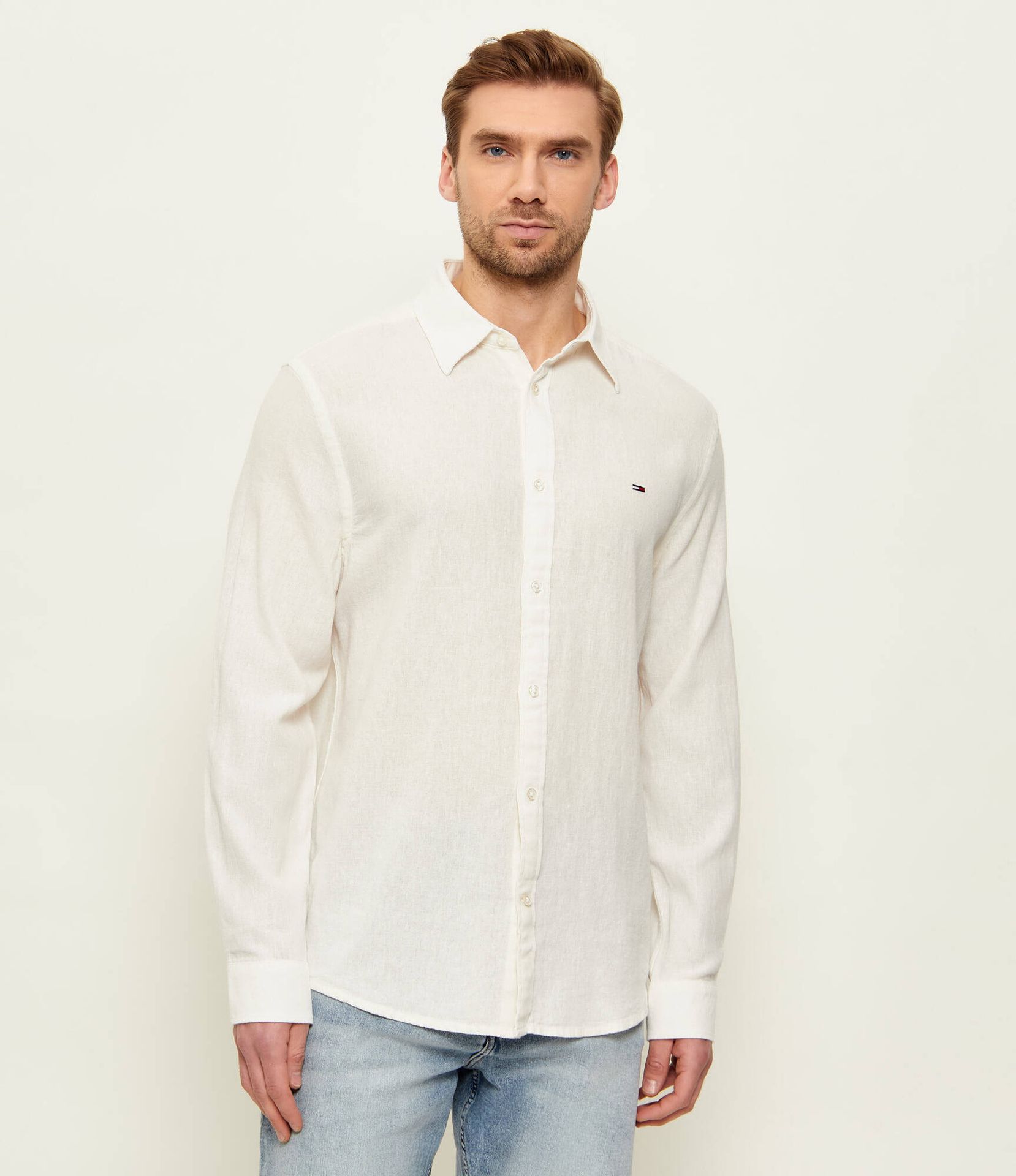 Tommy Jeans Lniana koszula Regular Fit