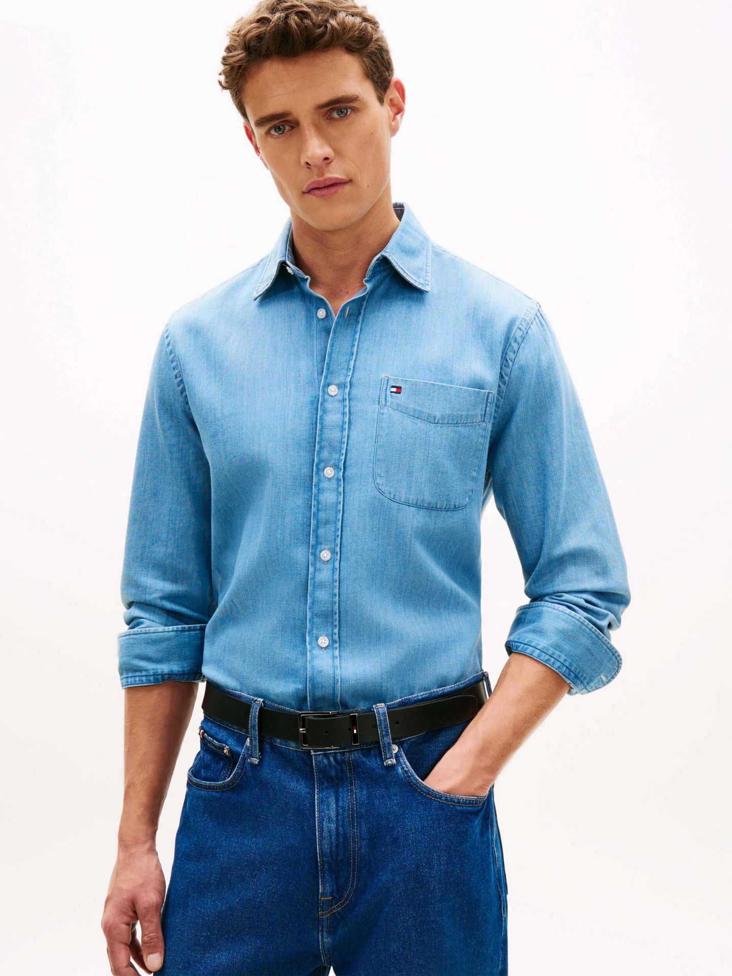 Tommy Hilfiger Jeansowa koszula Regular Fit