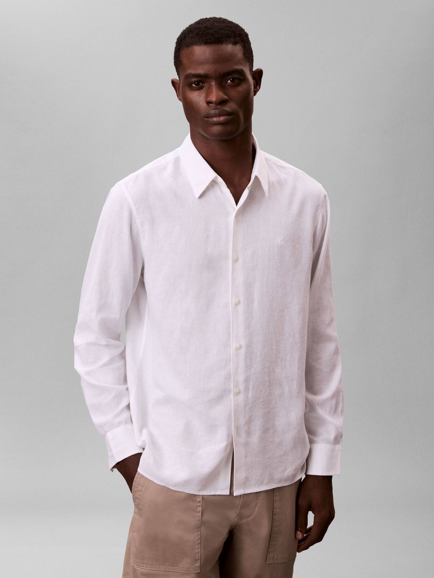 Calvin Klein Lniana koszula Classic fit