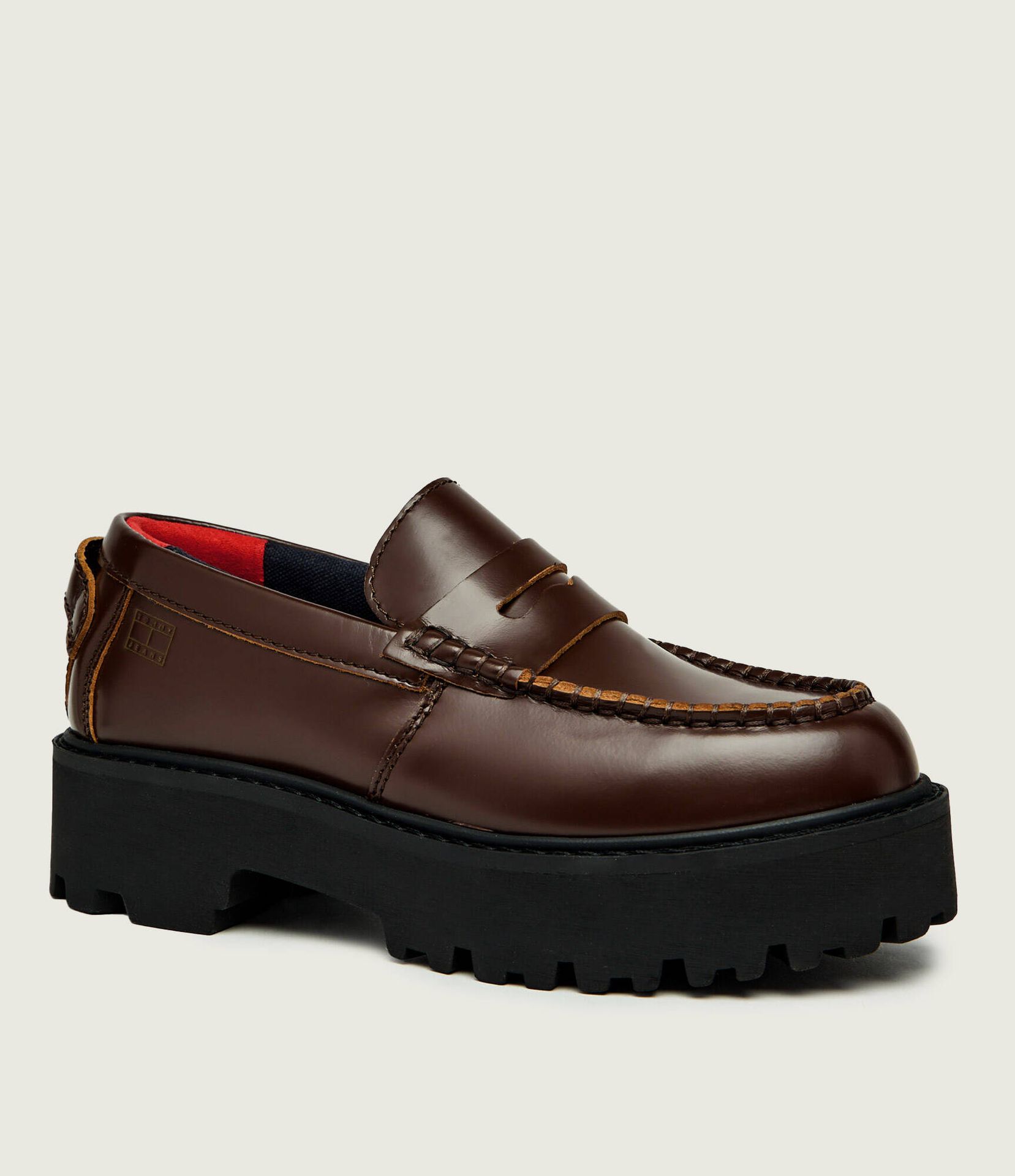 Tommy Jeans Skórzane loafersy ARCHIVE ''01