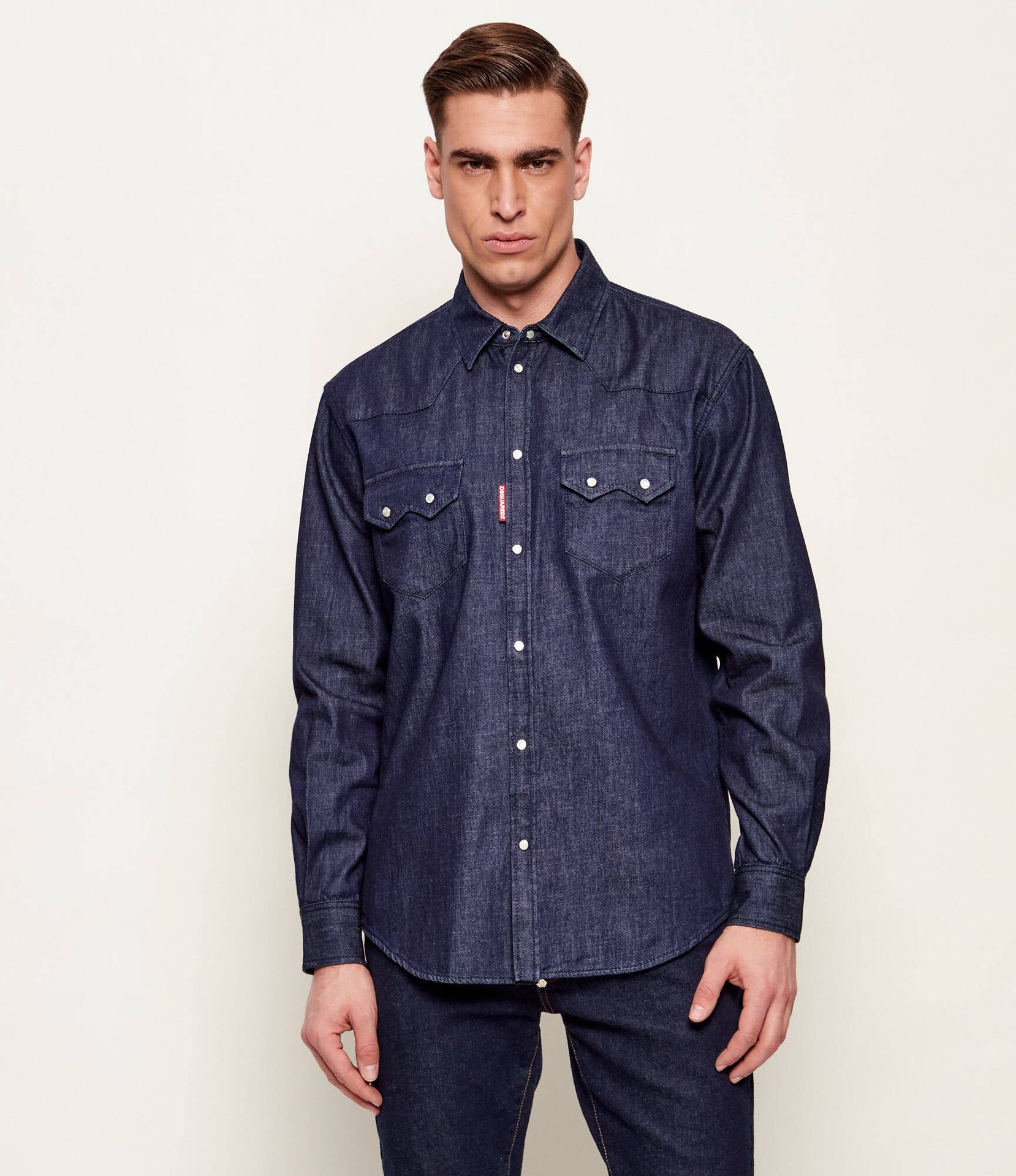 Dsquared2 Jeansowa koszula Twin Peaks Relaxed fit