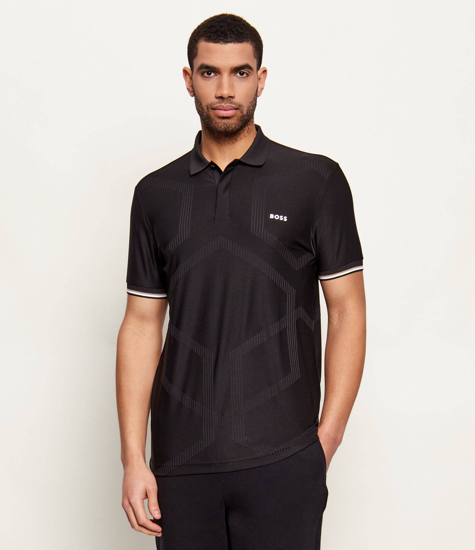 BOSS GREEN Polo PL_GOC Chip Hexa Regular Fit stretch