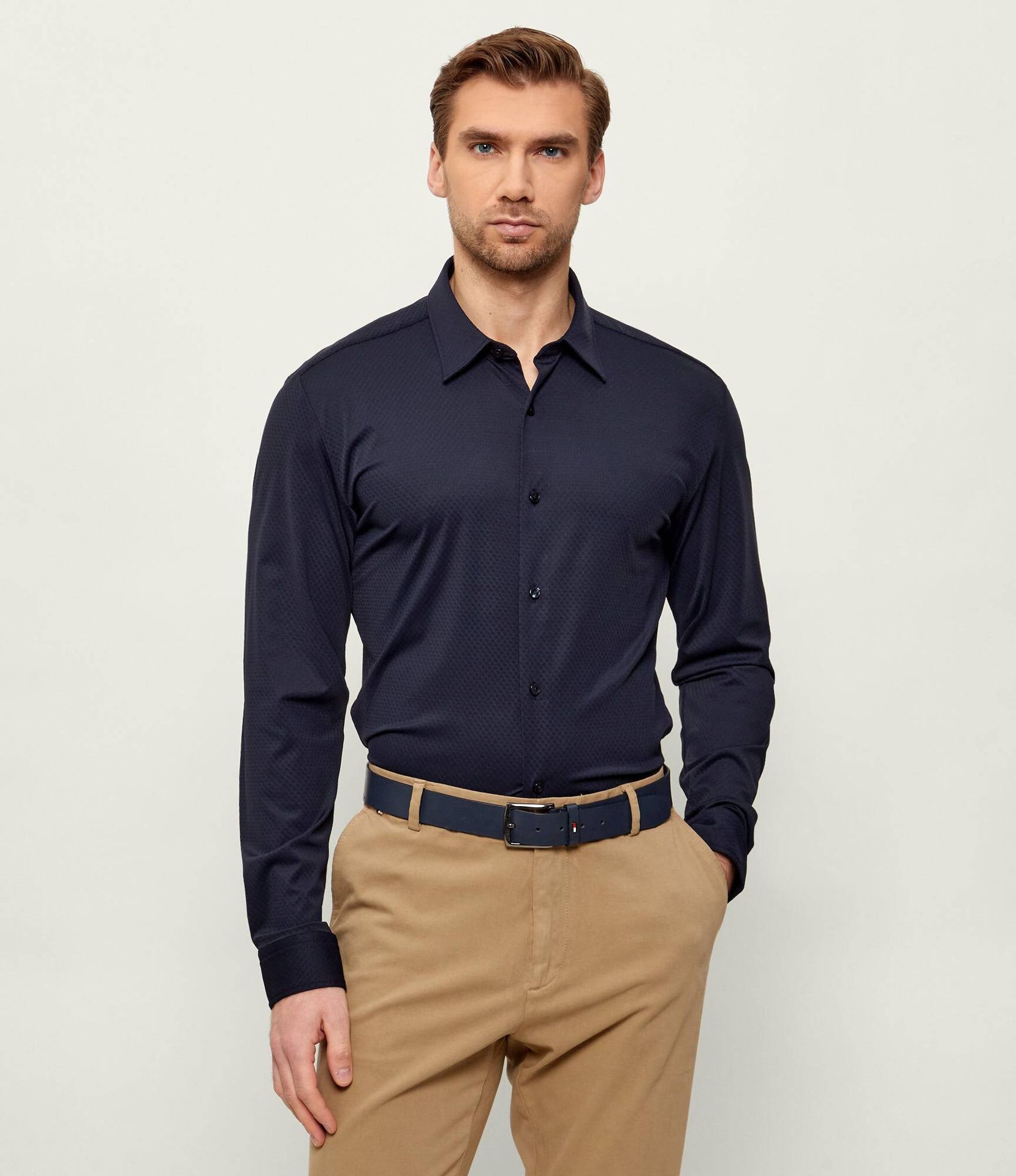 BOSS BLACK Koszula P-ROAN-K-F-261 Slim Fit stretch