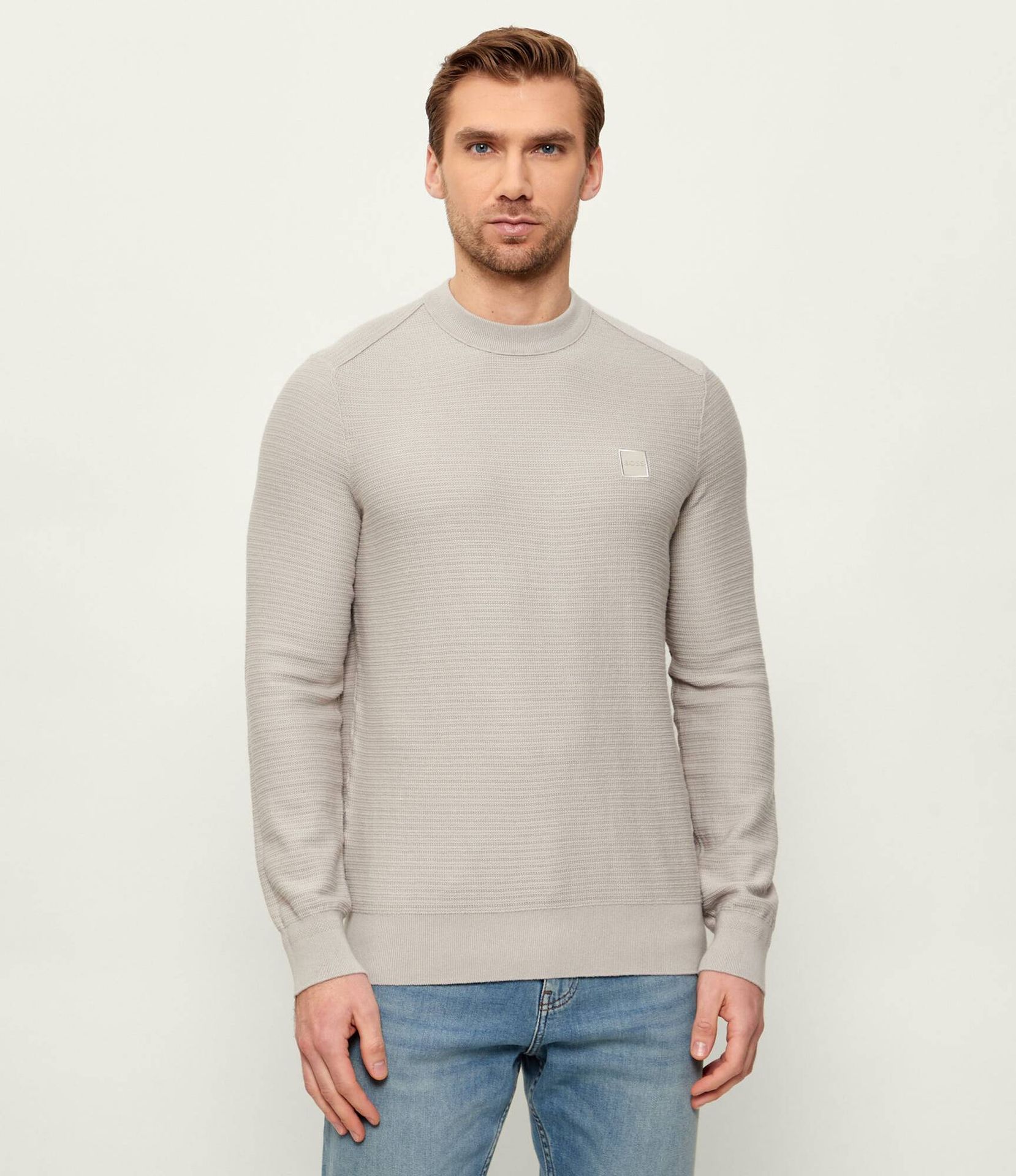 BOSS ORANGE Sweter Anion_S Regular Fit z dodatkiem kaszmiru