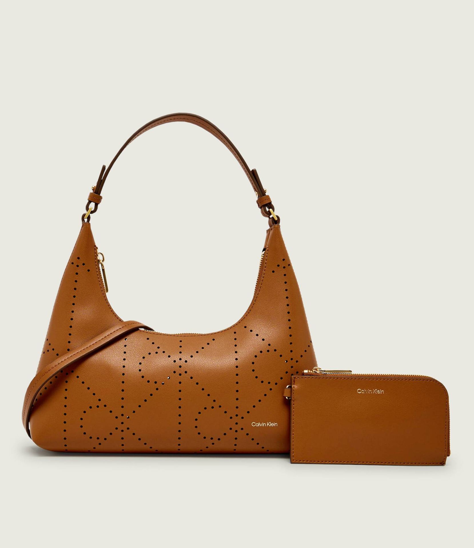 Calvin Klein Skórzane hobo + saszetka