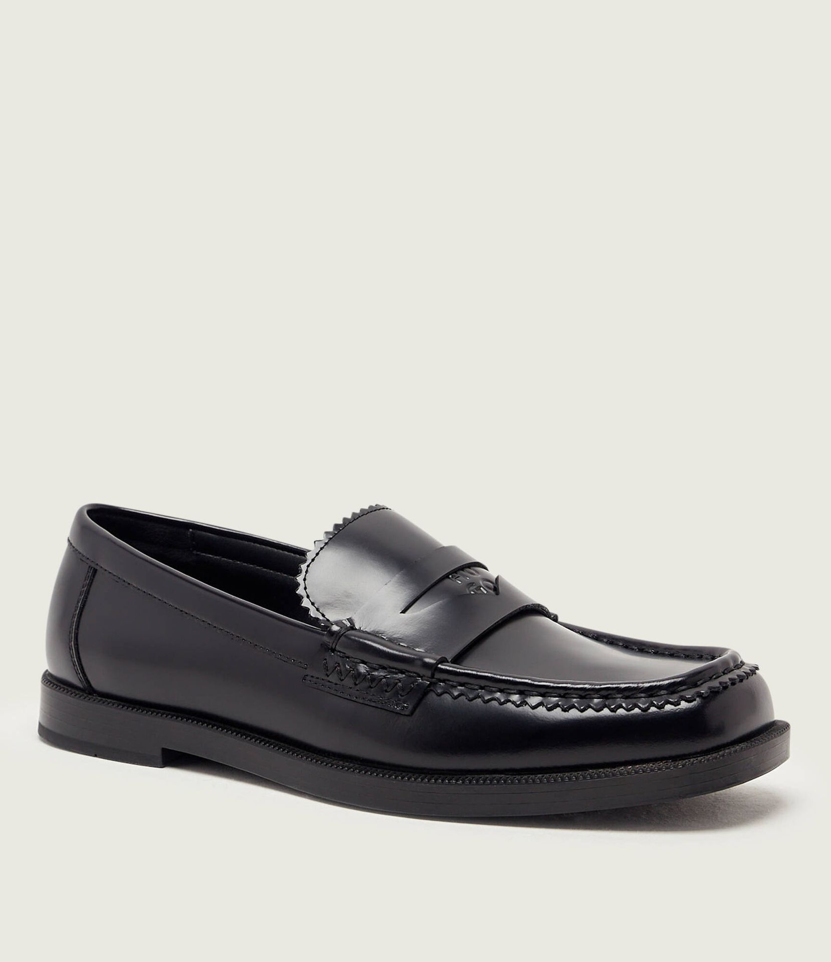 HUGO Skórzane loafersy Liora