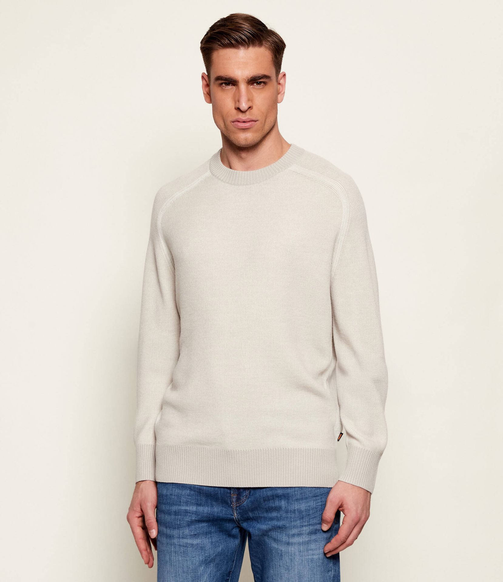 BOSS ORANGE Wełniany sweter Akajer Relaxed fit