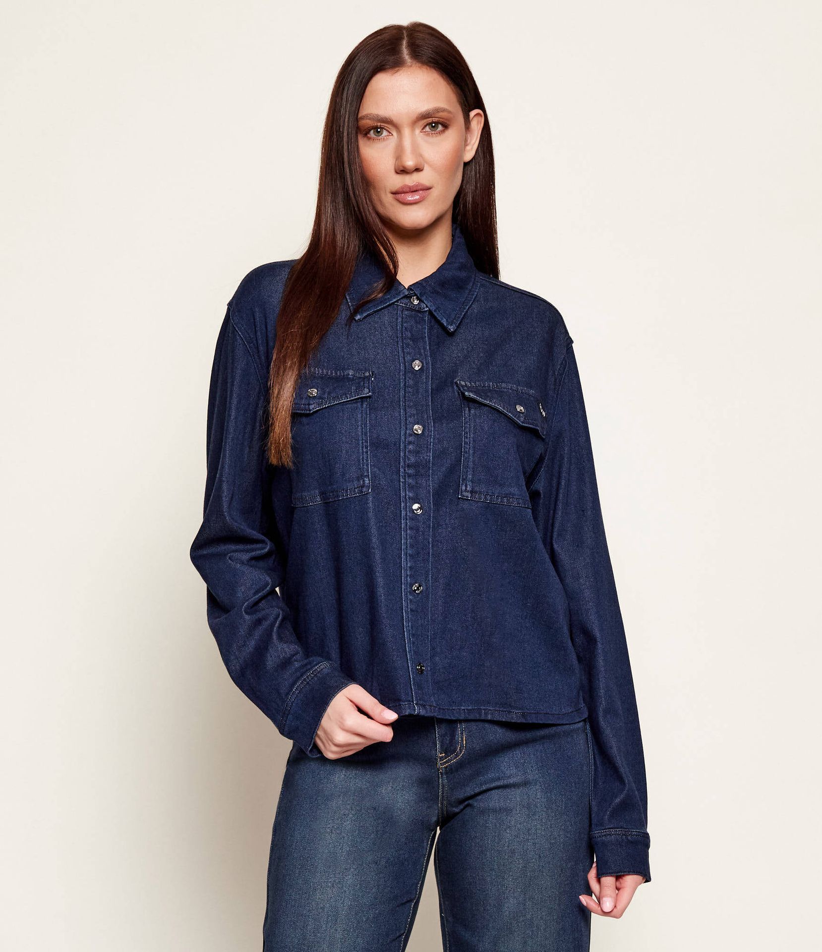 GUESS Jeansowa koszula ASTRID SHACKET Regular Fit