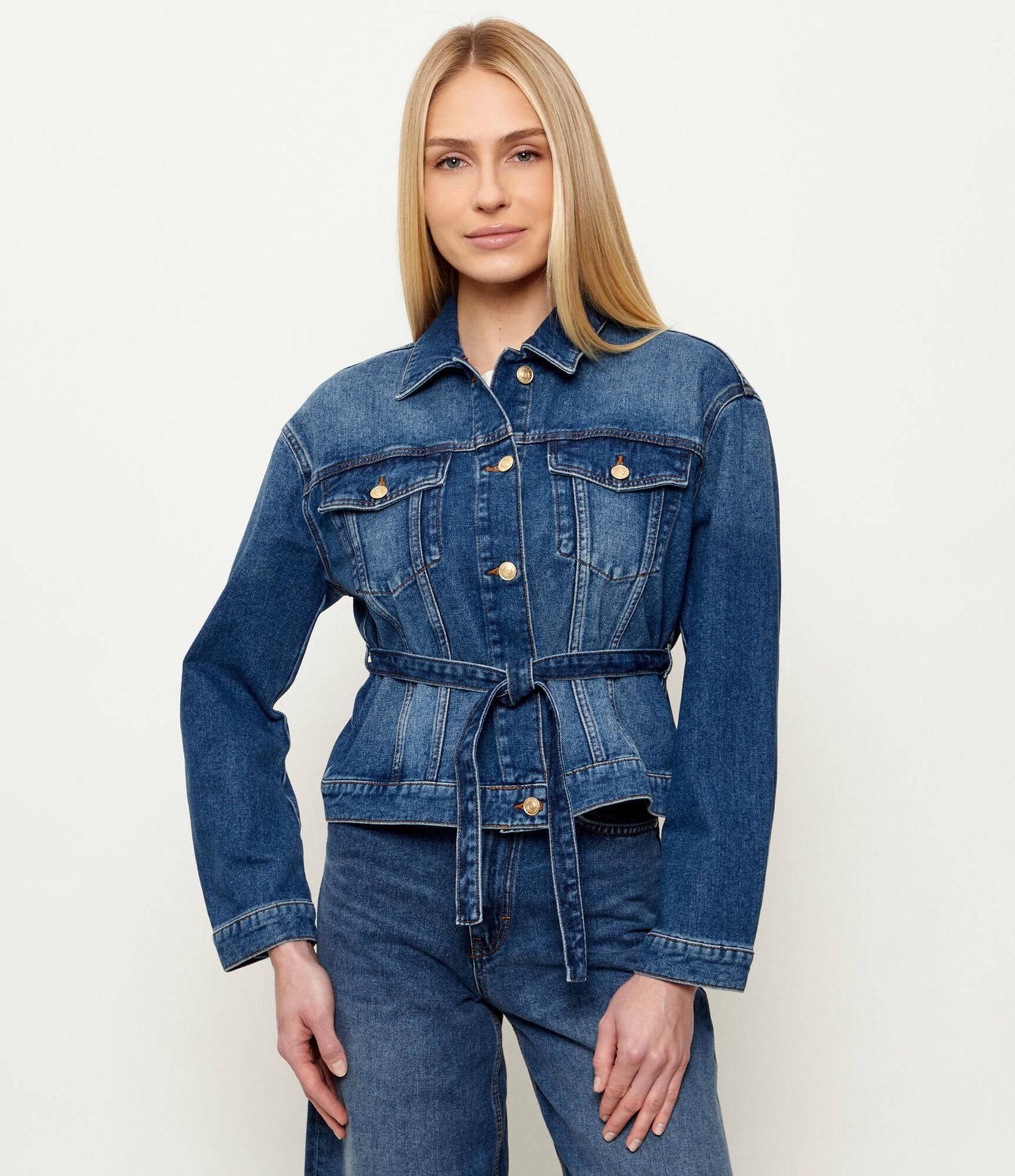 HUGO Jeansowa kurtka Gizzie Regular Fit