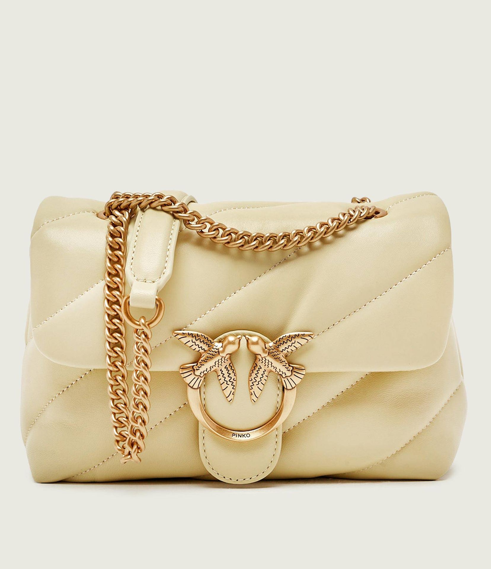 Pinko Skórzana torebka na ramię LOVE PUFF MINI