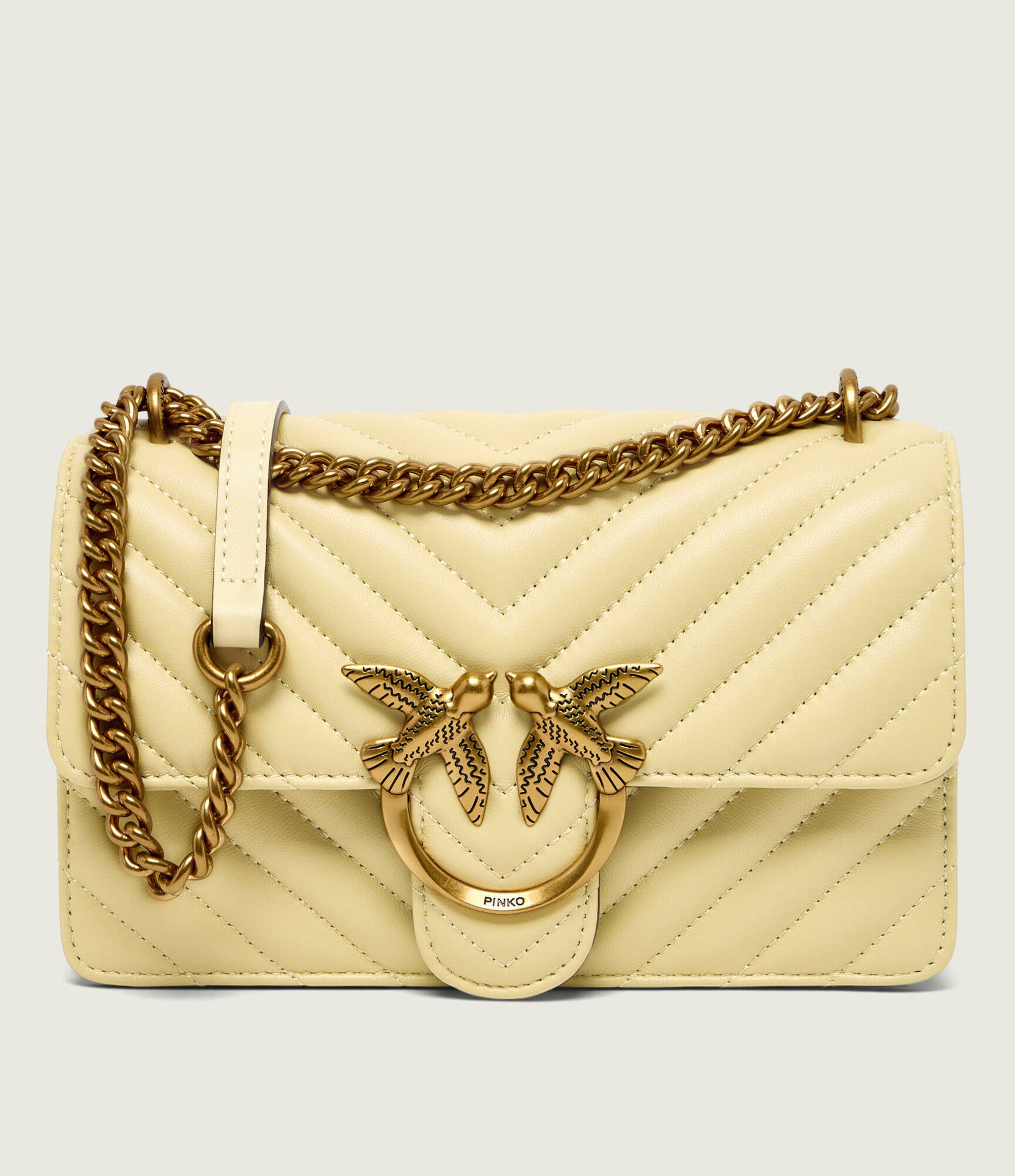 Pinko Skórzana torebka na ramię Love One Mini