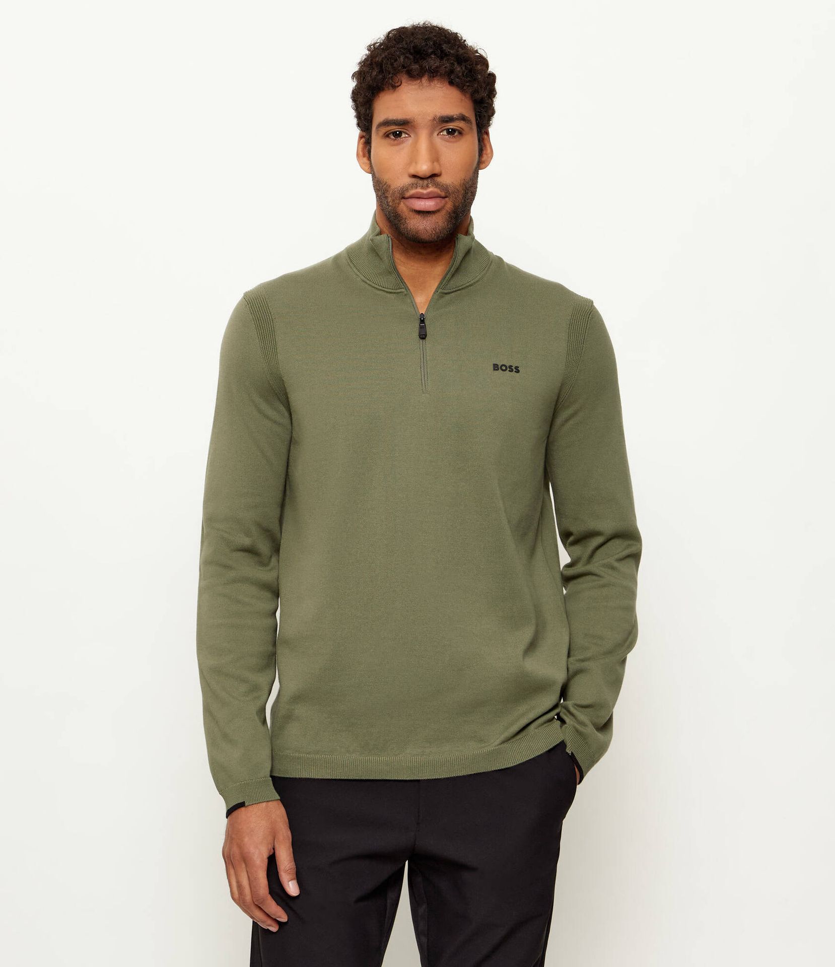 BOSS GREEN Sweter KN_Ever-X QZ Regular Fit
