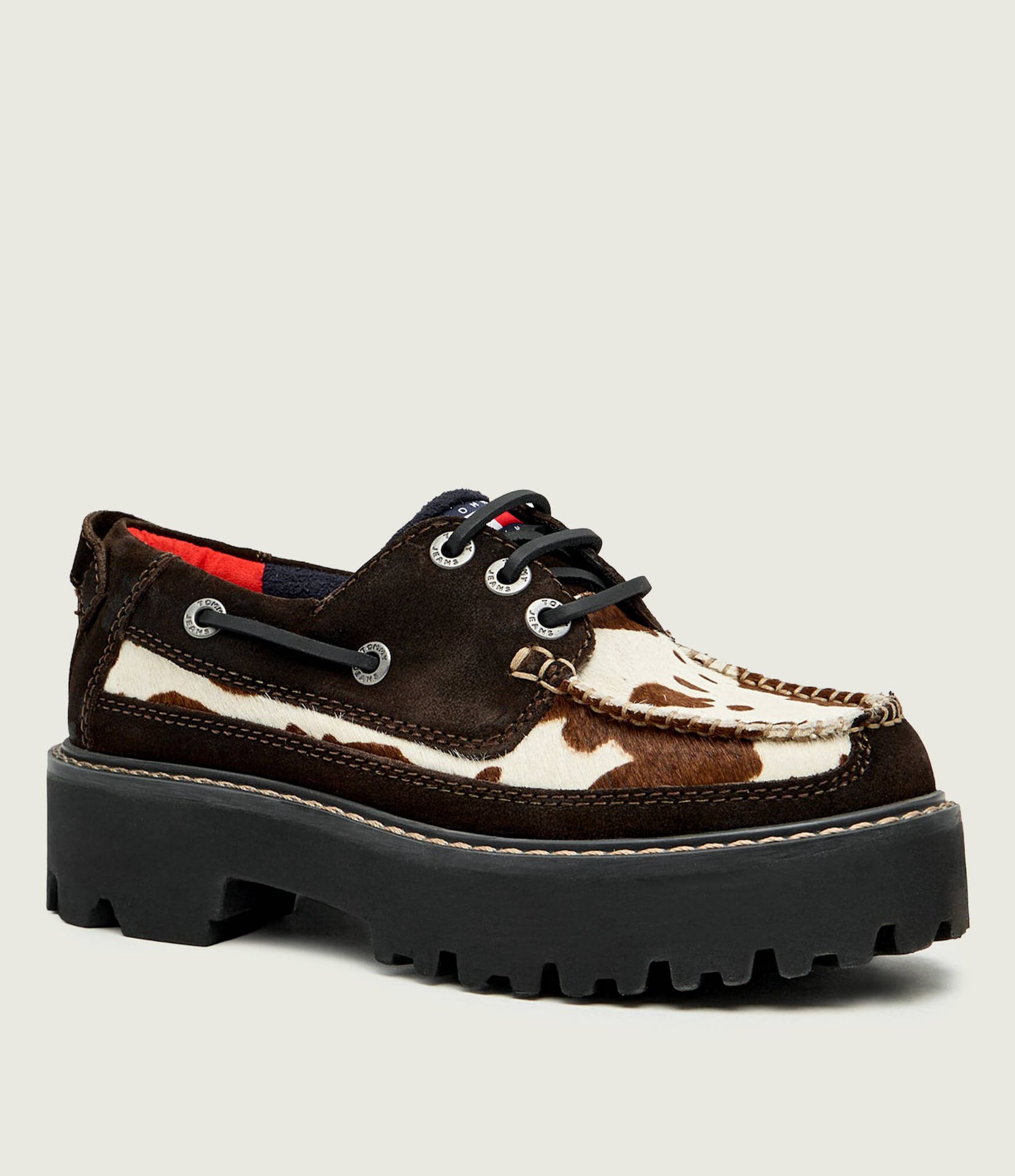 Tommy Jeans Skórzane loafersy ARCHIVE ''''01 zamsz