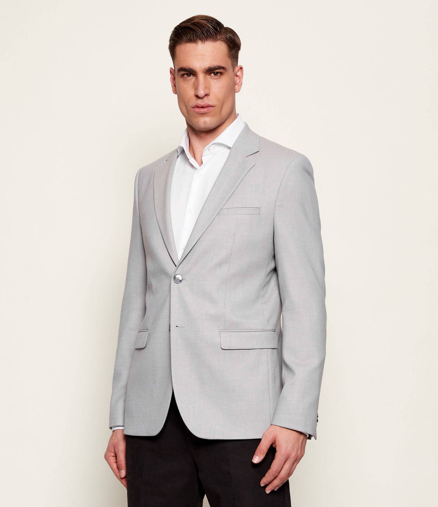 HUGO Marynarka Arti253X Extra slim fit z dodatkiem wełny