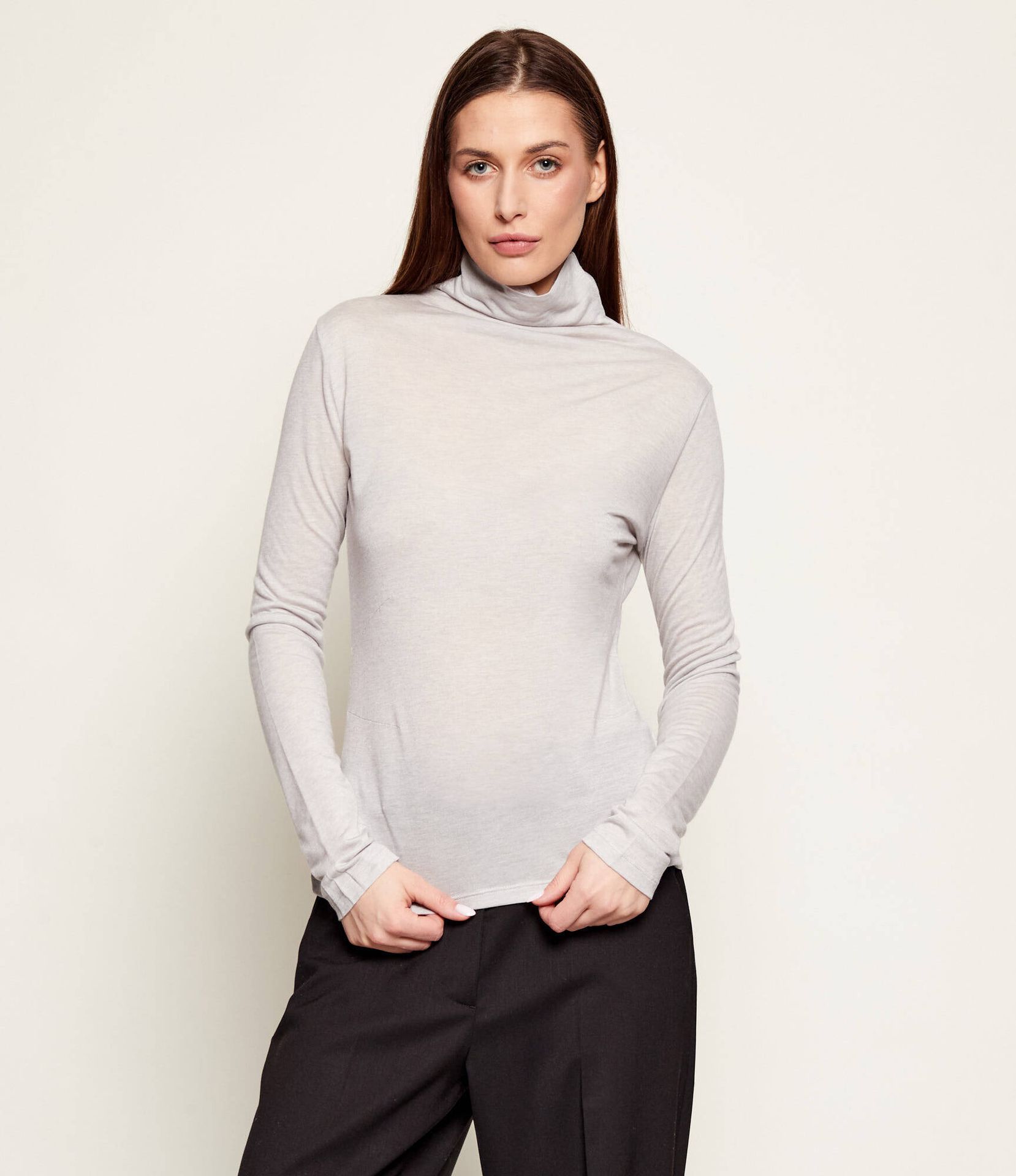 BOSS BLACK Półgolf Elavu Slim Fit z dodatkiem wełny