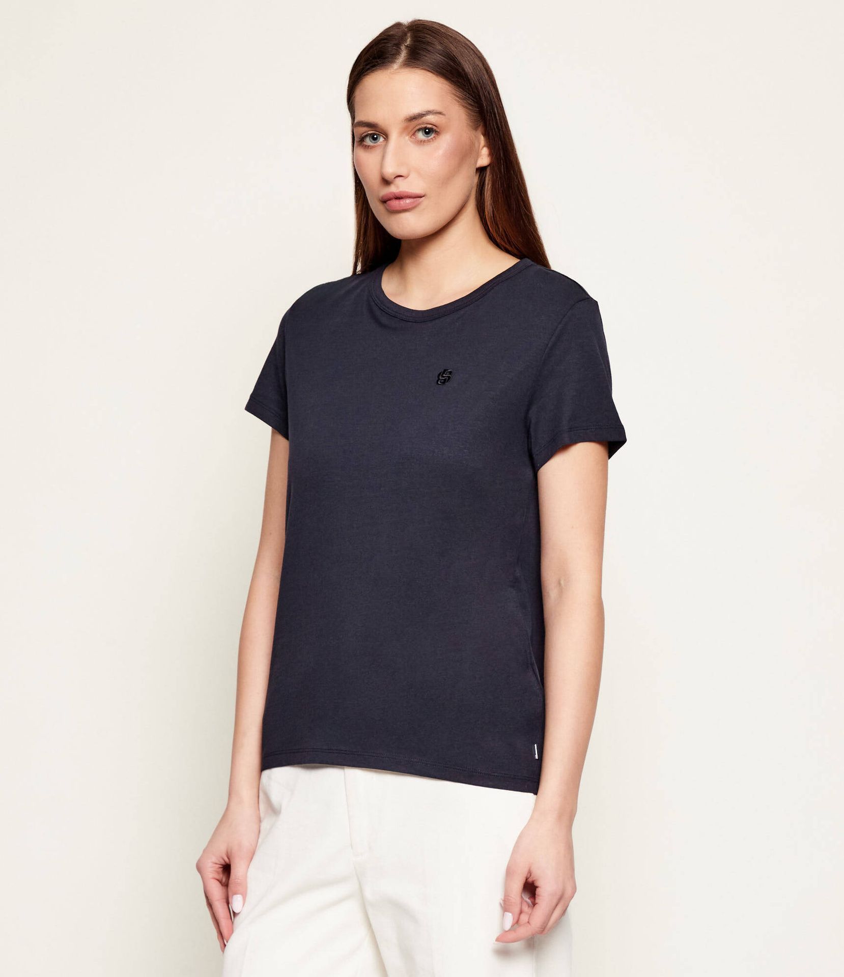 BOSS BLACK T-shirt Eventsa9 Regular Fit z dodatkiem jedwabiu