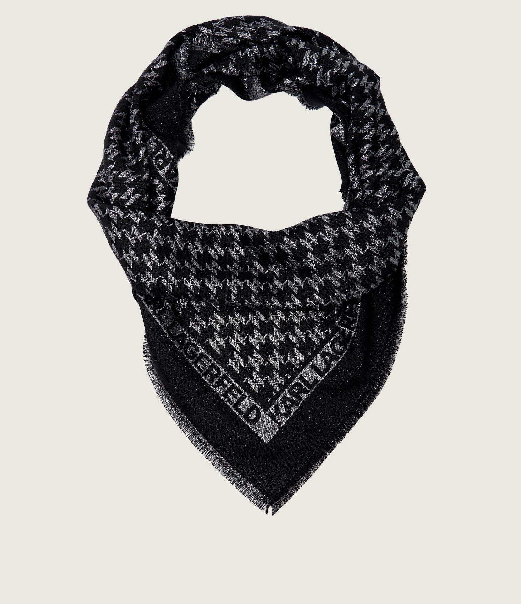 Karl Lagerfeld Chusta k/monogram z dodatkiem jedwabiu