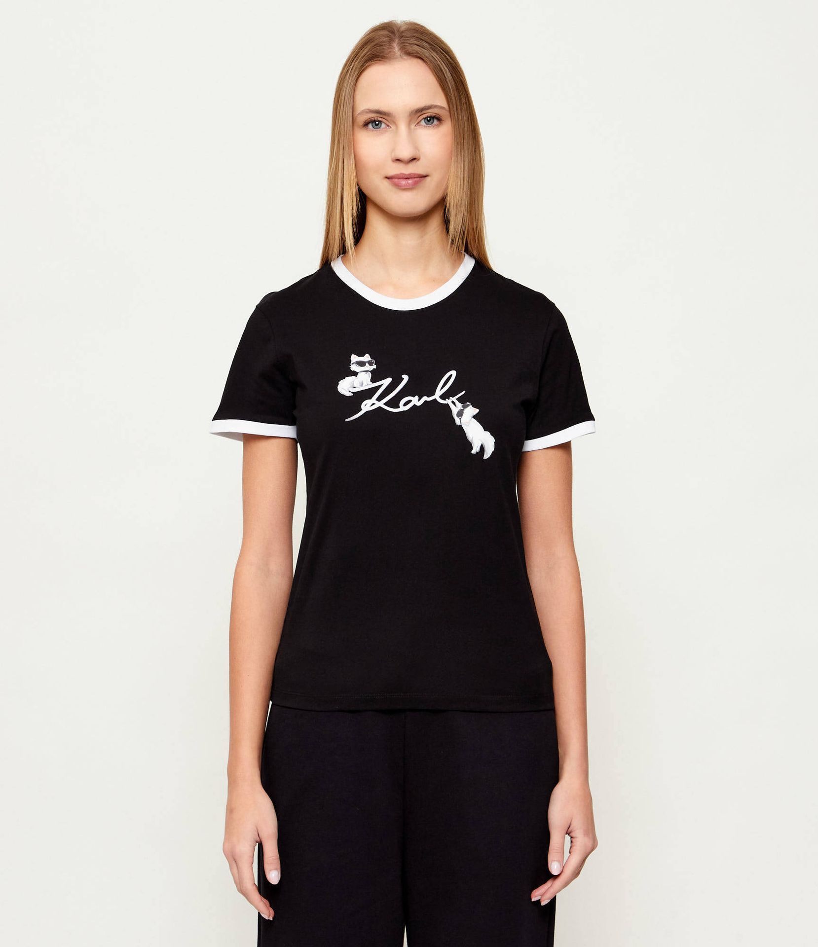 Karl Lagerfeld T-shirt Ikon Signature Choupette Slim Fit