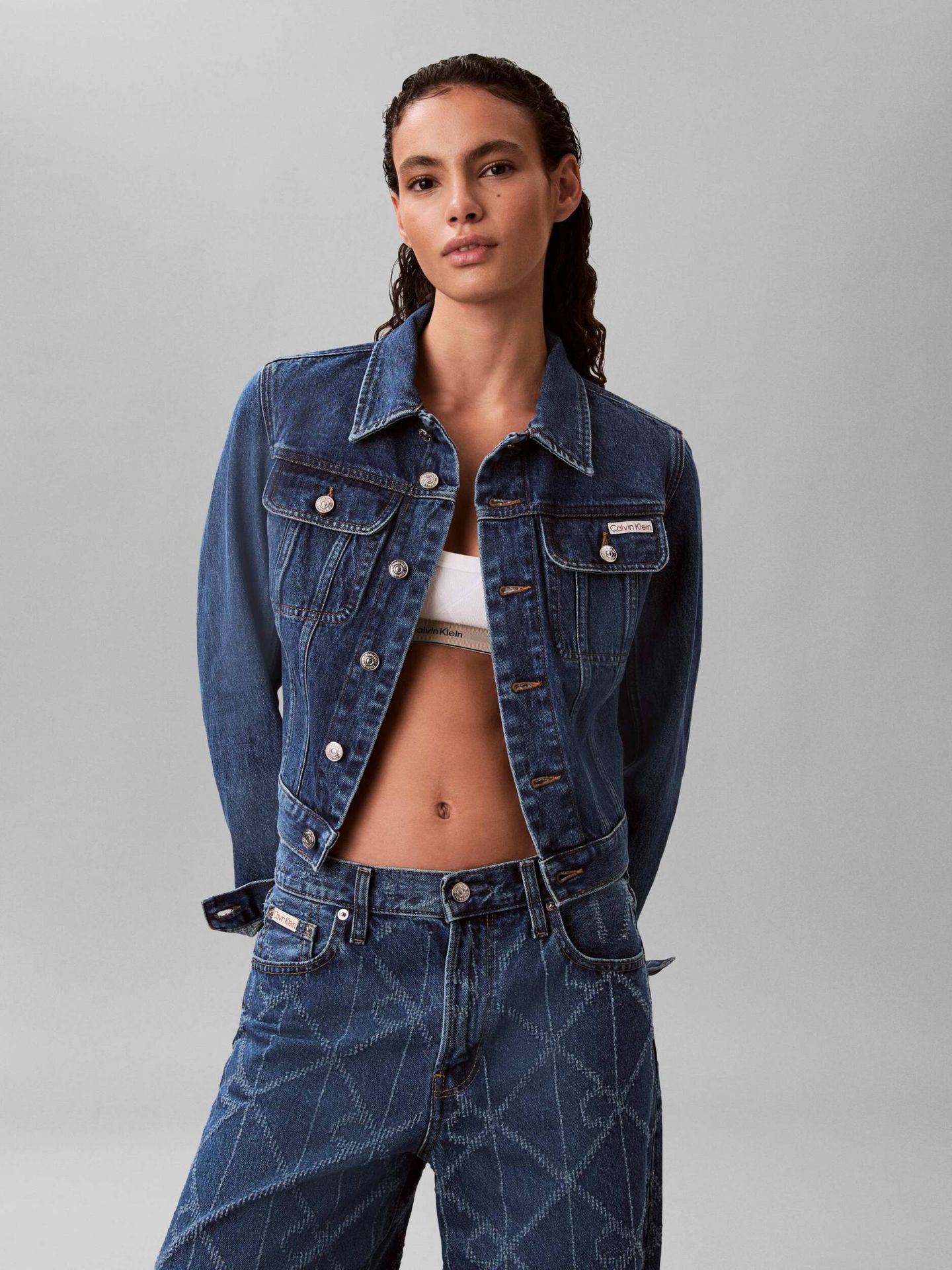 Calvin Klein Jeans Kurtka jeansowa 90S Cropped Fit