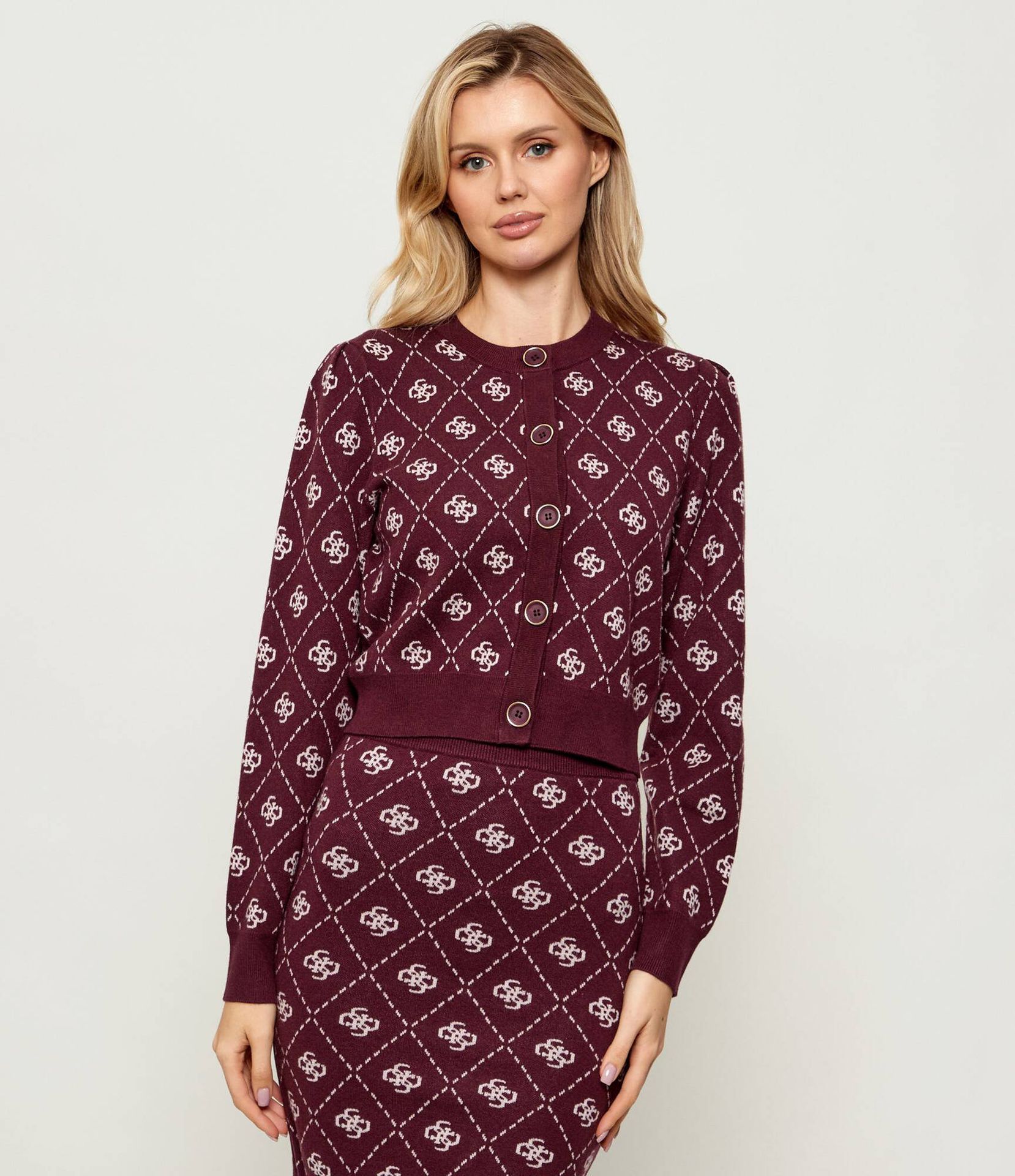 GUESS Kardigan SARAH Regular Fit z dodatkiem wełny