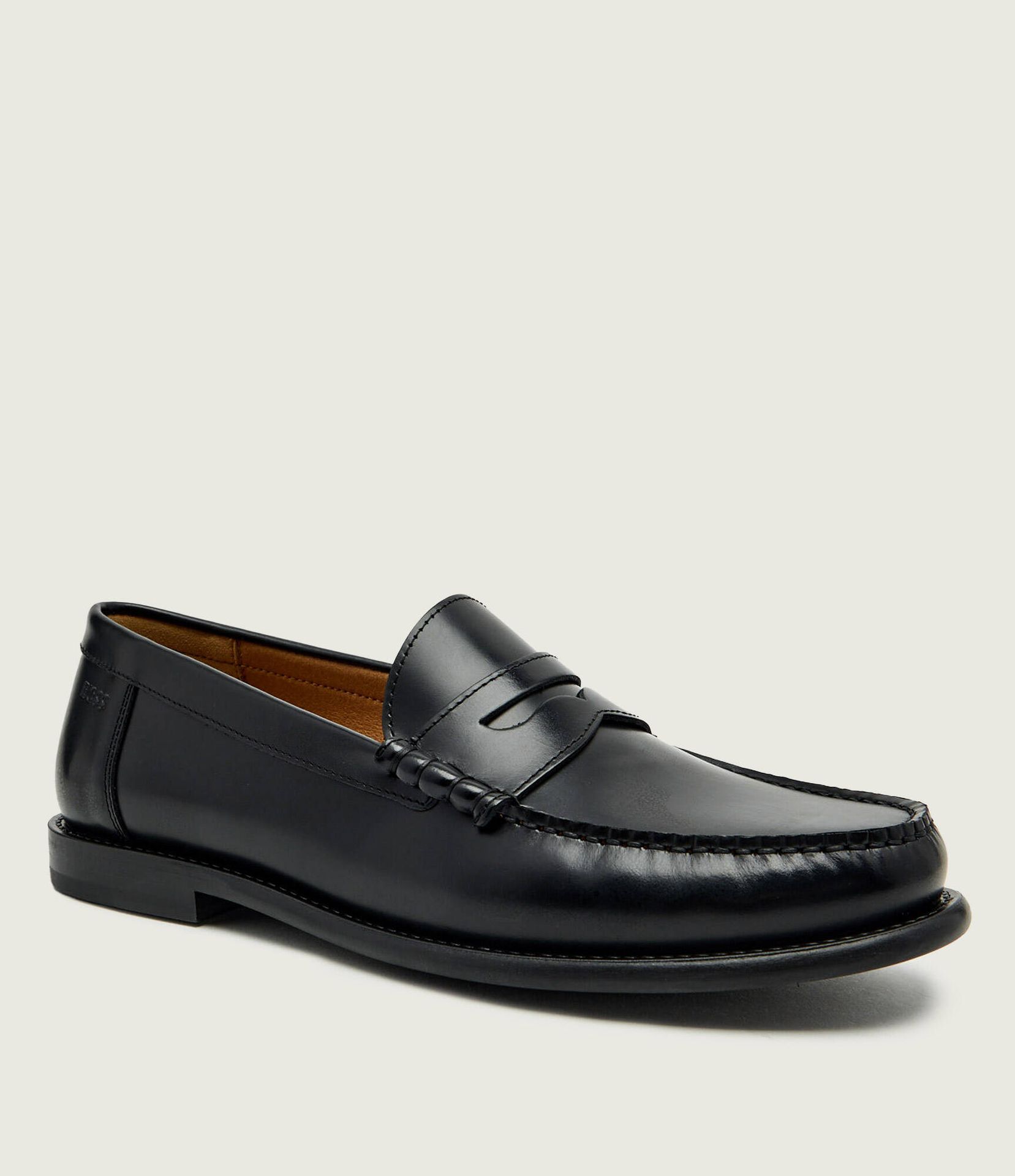 BOSS BLACK Skórzane loafersy Tevan_Mocc_bo