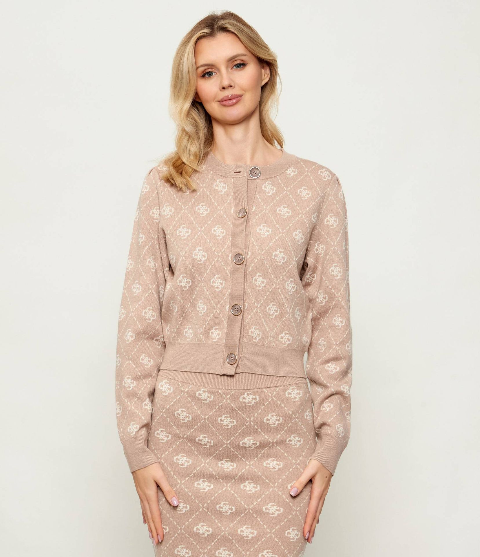 GUESS Kardigan SARAH Regular Fit z dodatkiem wełny