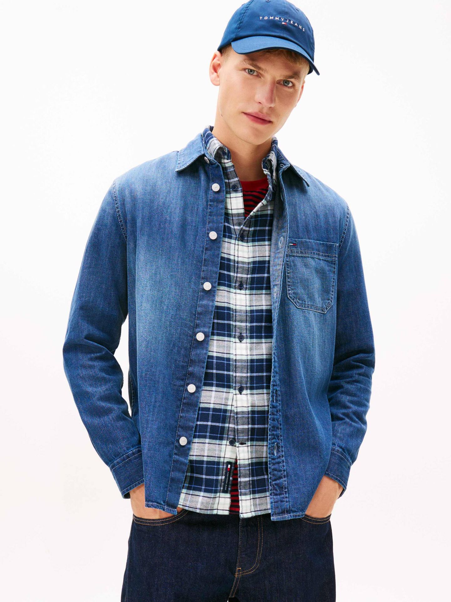 Tommy Jeans Jeansowa koszula Regular Fit