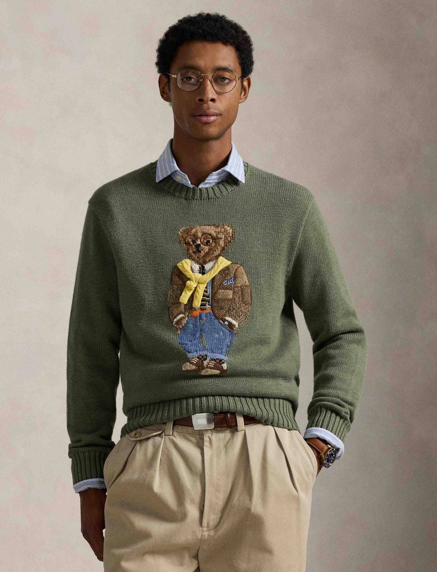 POLO RALPH LAUREN Wełniany sweter Regular Fit z dodatkiem kaszmiru