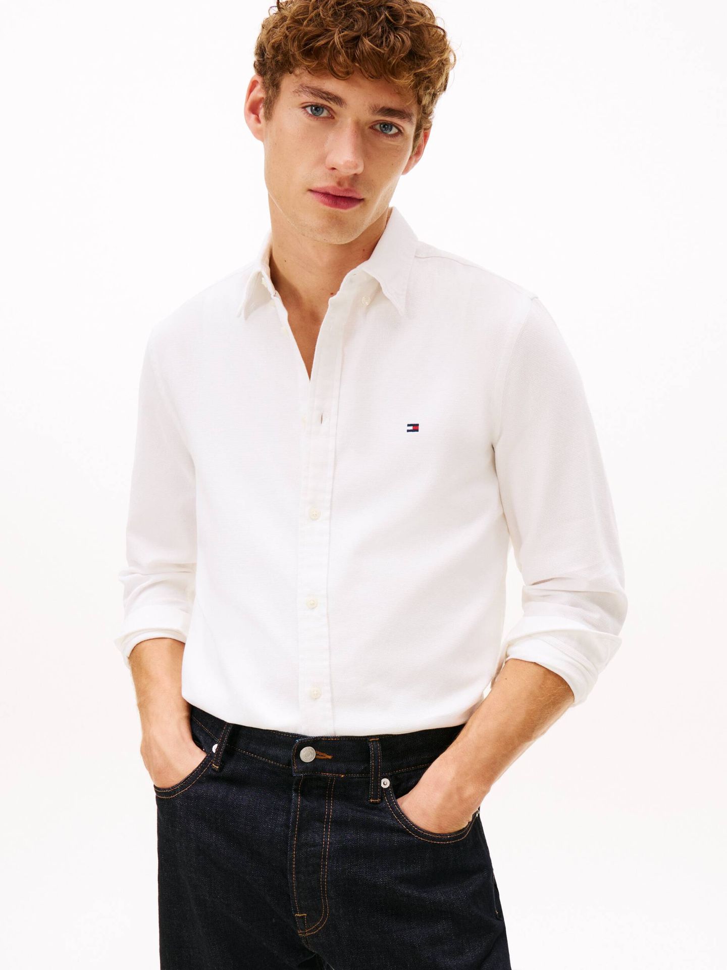 Tommy Hilfiger Koszula DOBBY Slim Fit
