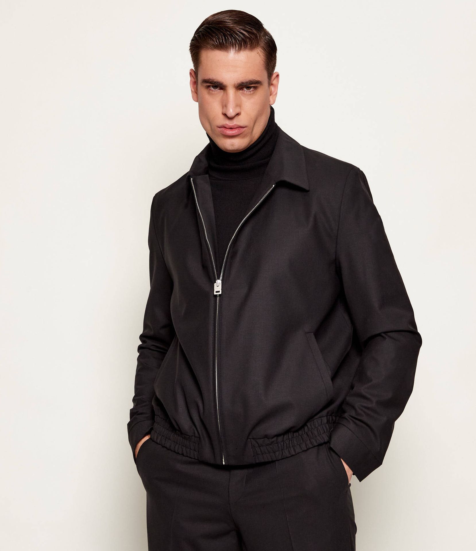 HUGO Wełniana kurtka bomber Hellys261X Slim Fit