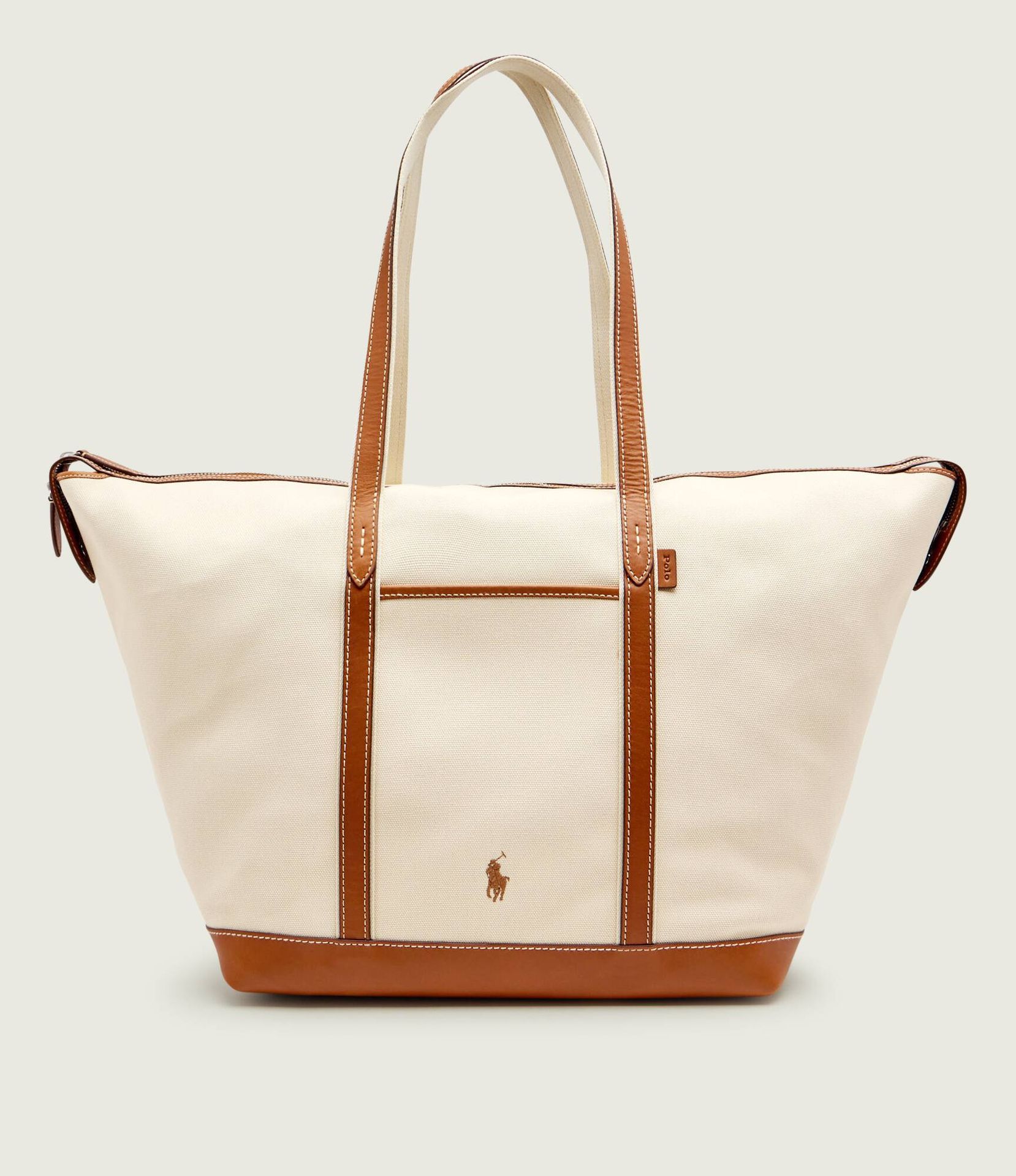 POLO RALPH LAUREN Shopperka z dodatkiem skóry