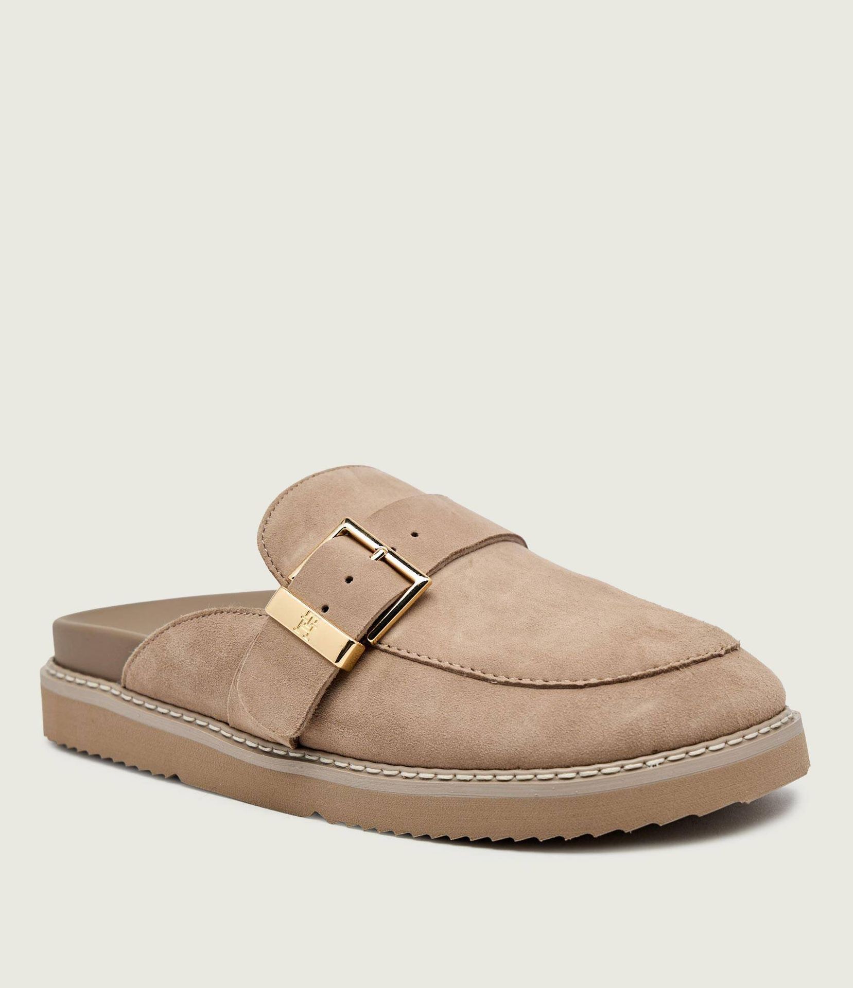 Tommy Hilfiger Ocieplane mule zamsz