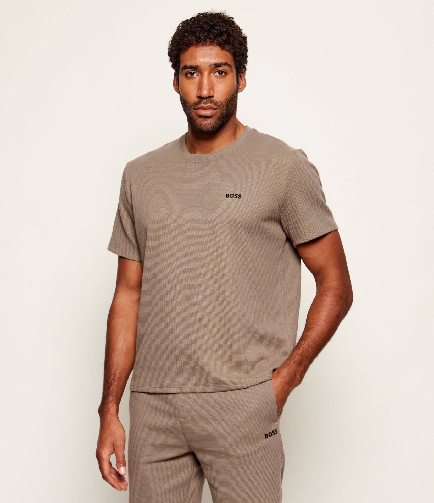 BOSS BLACK Góra od piżamy Waffle Regular Fit