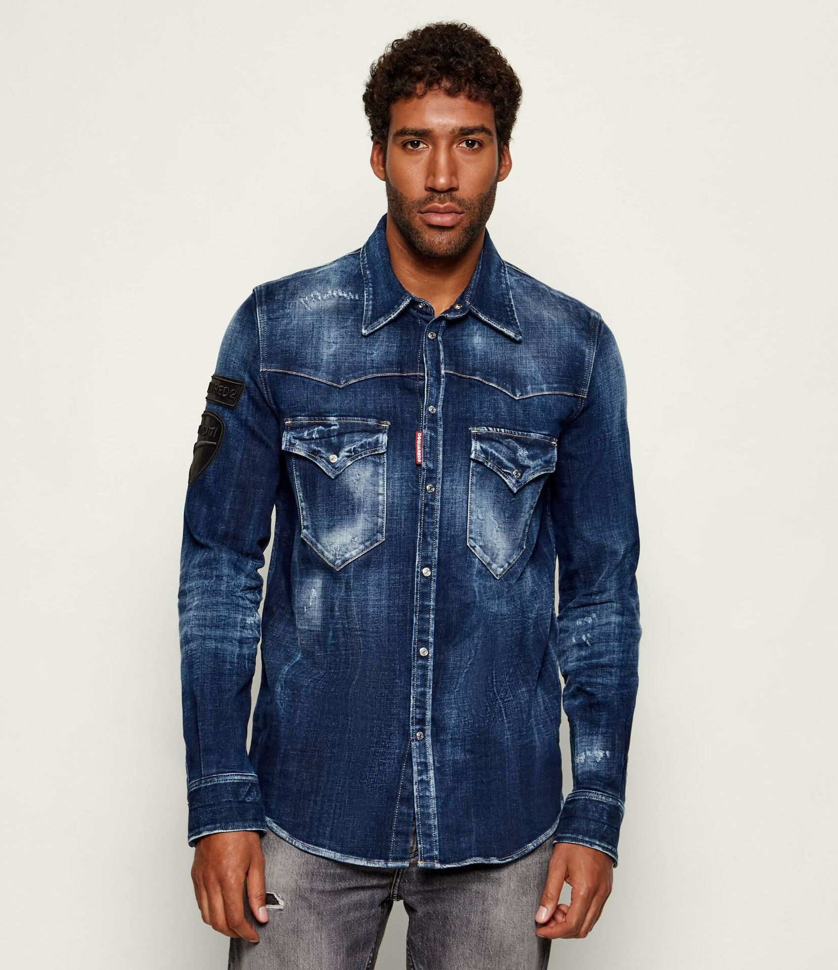 Dsquared2 Jeansowa koszula Ducati x Dsquared2 Regular Fit