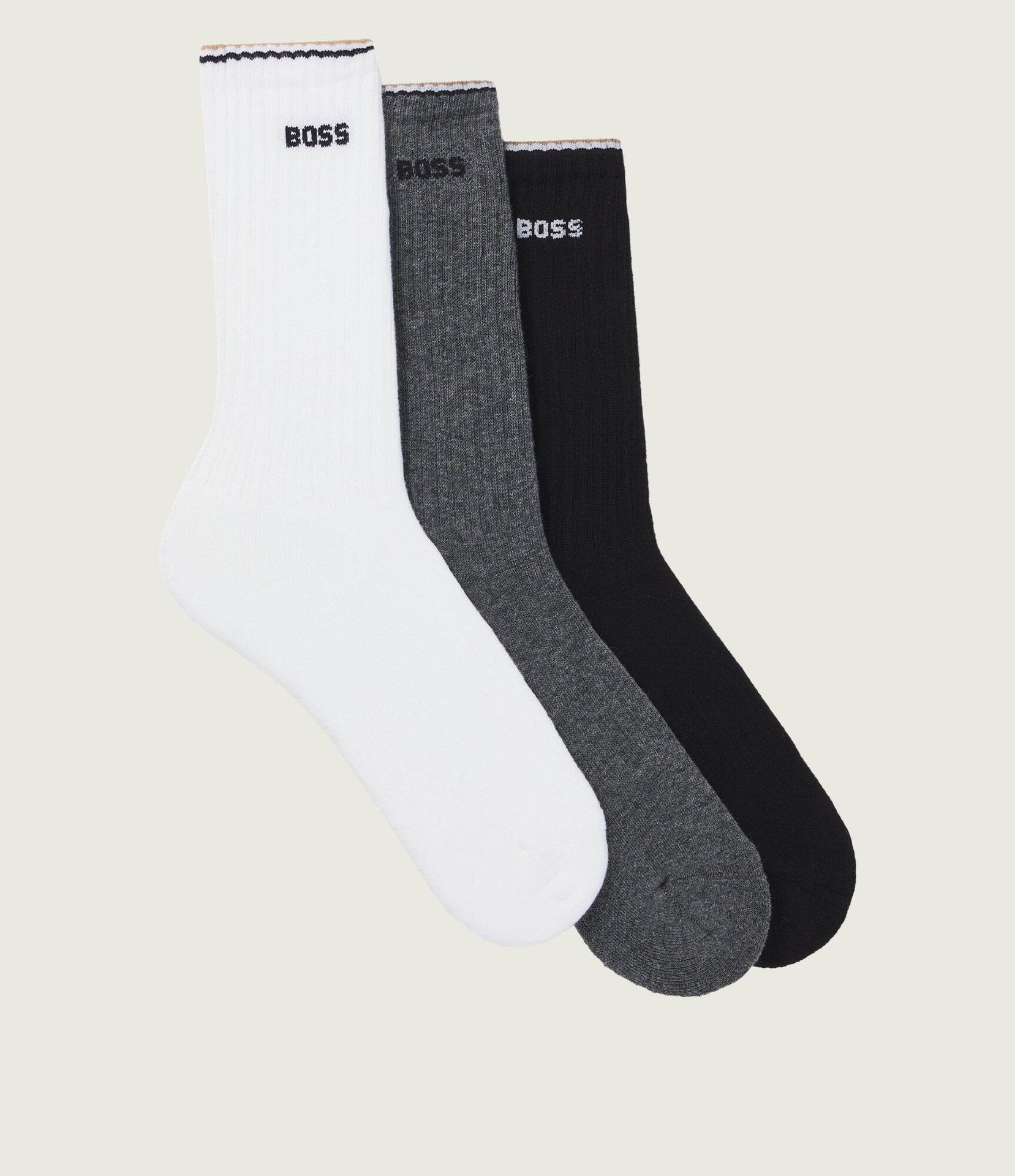 BOSS BLACK Skarpety 3-pack 3P QS Rib Stripe CC