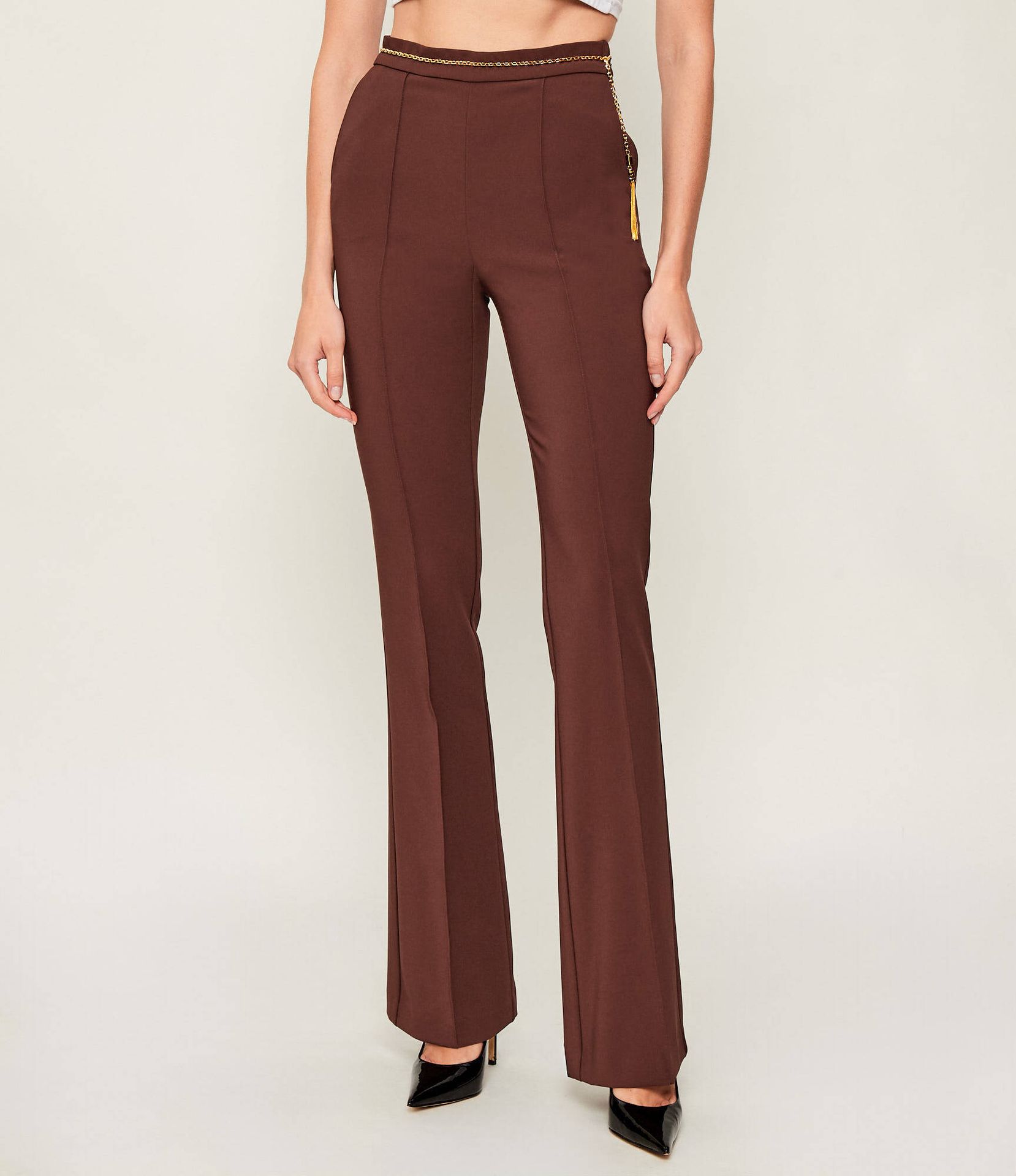 Elisabetta Franchi Spodnie flare fit