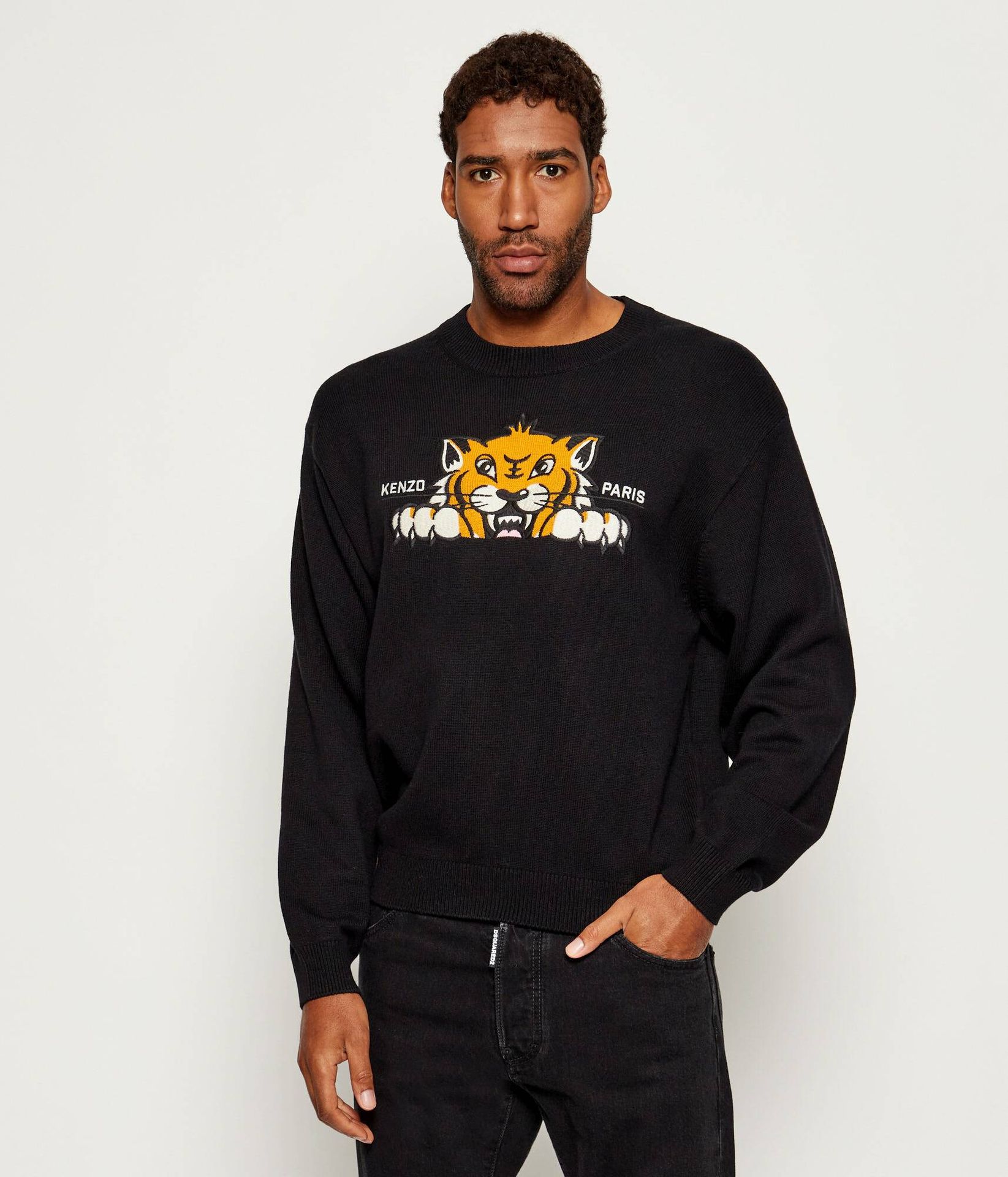 Kenzo Wełniany sweter KENZO HAPPY TIGER Classic fit