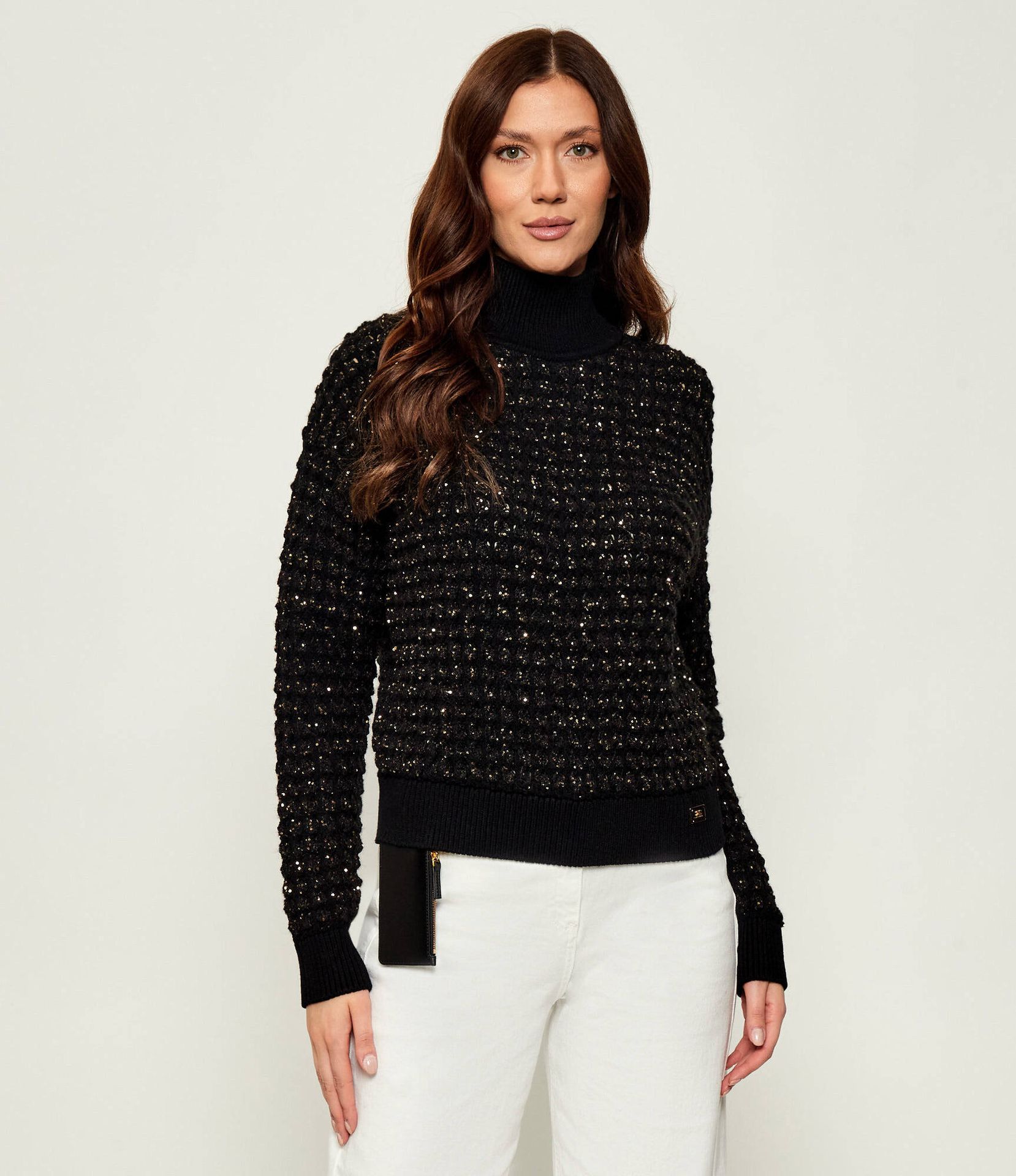 Elisabetta Franchi Golf Regular Fit z dodatkiem wełny