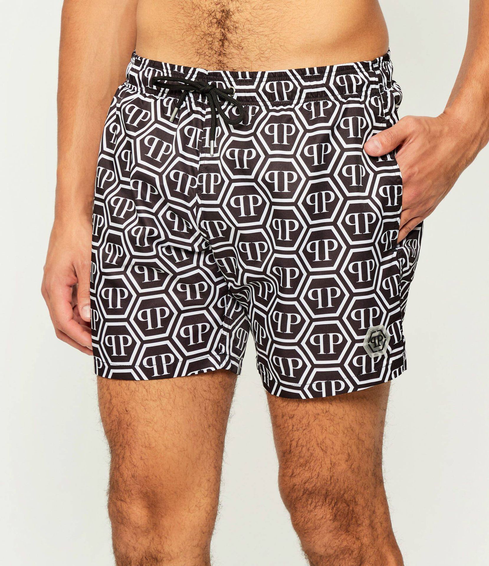 Philipp Plein Szorty kąpielowe Monogram Regular Fit