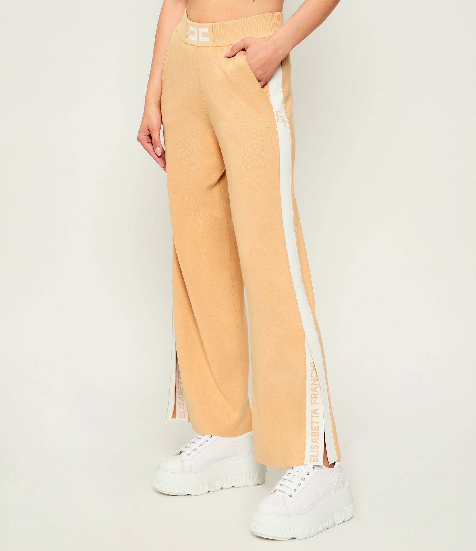 Elisabetta Franchi Spodnie dzianinowe Loose fit
