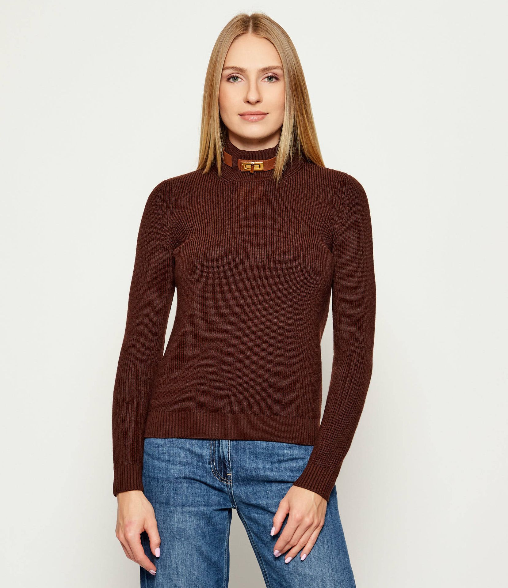 Elisabetta Franchi Golf Regular Fit z dodatkiem wełny