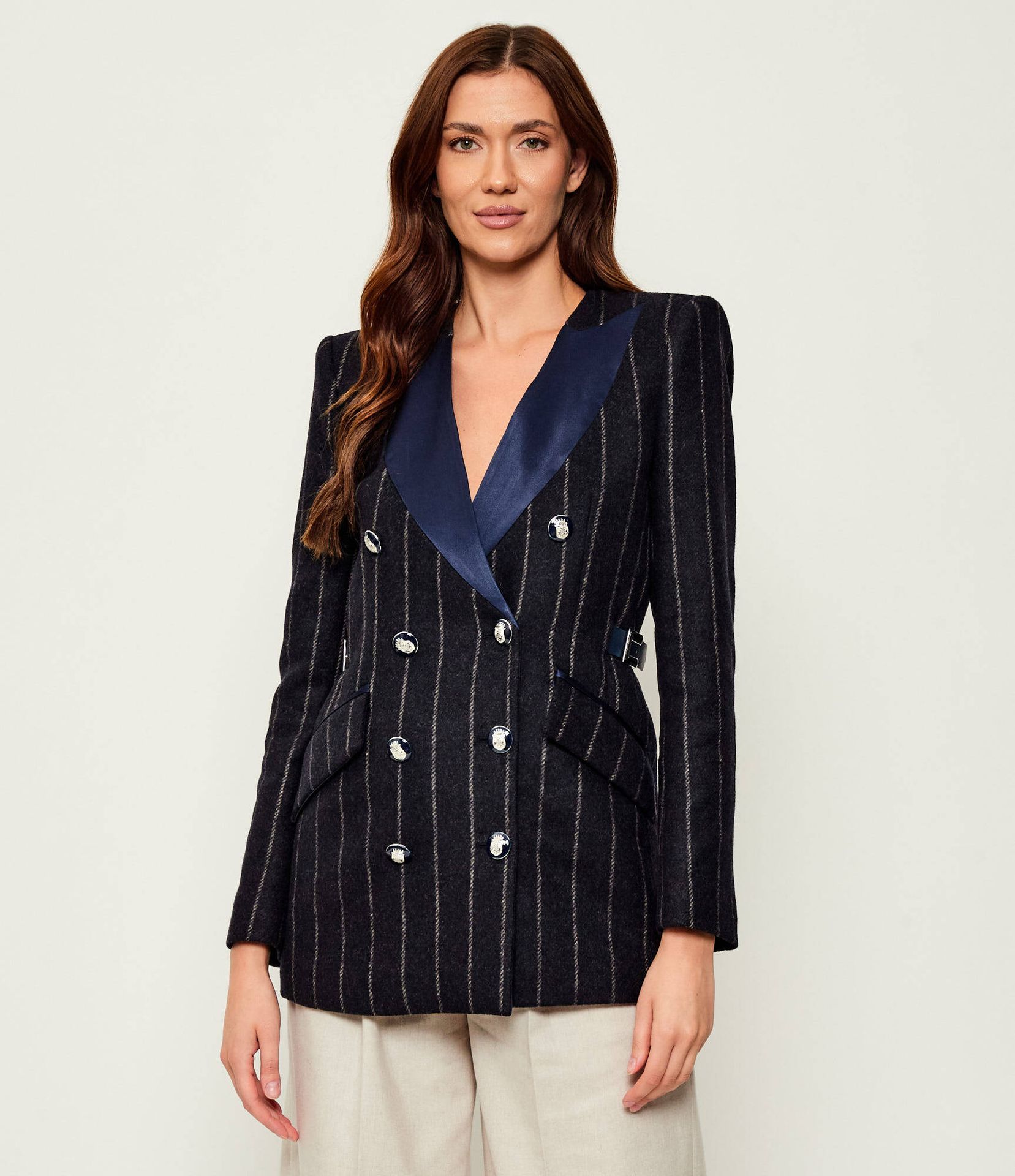 Elisabetta Franchi Wełniany żakiet Slim Fit