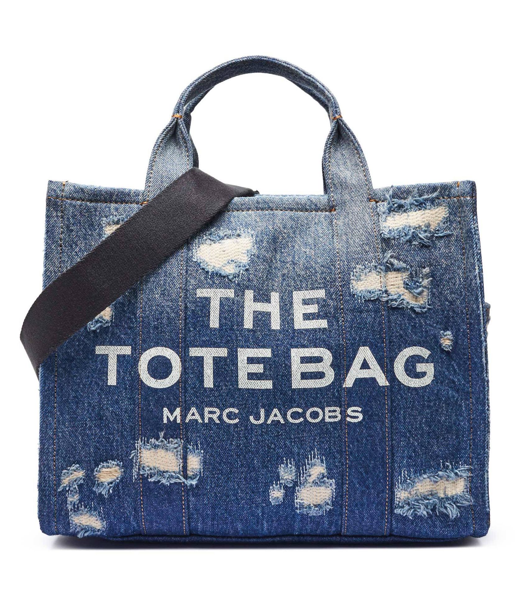 Marc Jacobs Jeansowa shopperka The Rip and Repair Denim Medium Tote Bag