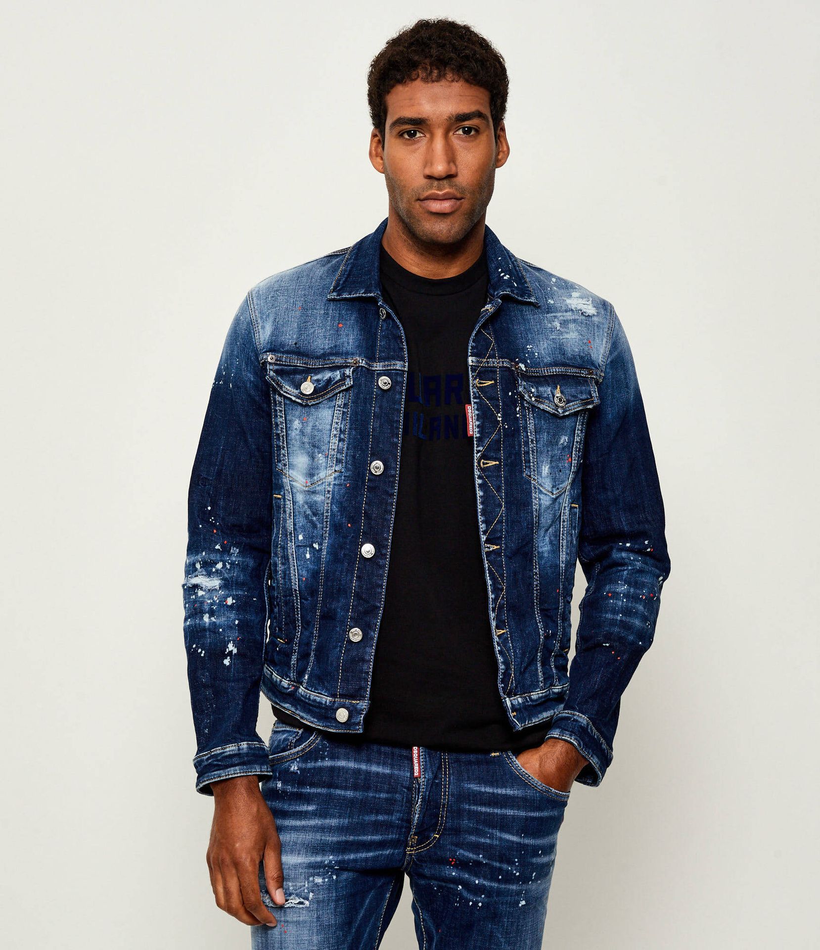 Dsquared2 Kurtka jeansowa Dan Jean Regular Fit