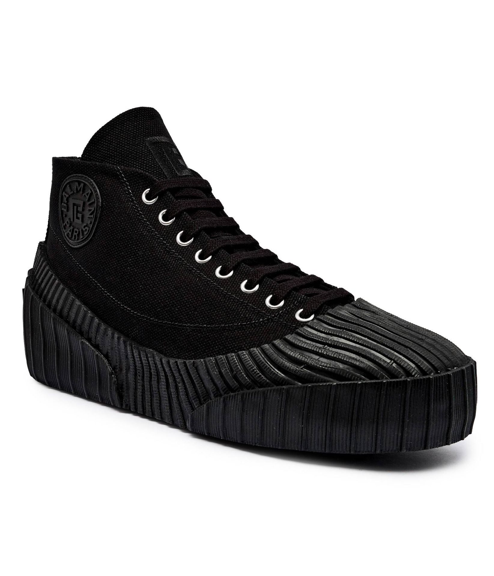 Balmain Trampki z dodatkiem skóry