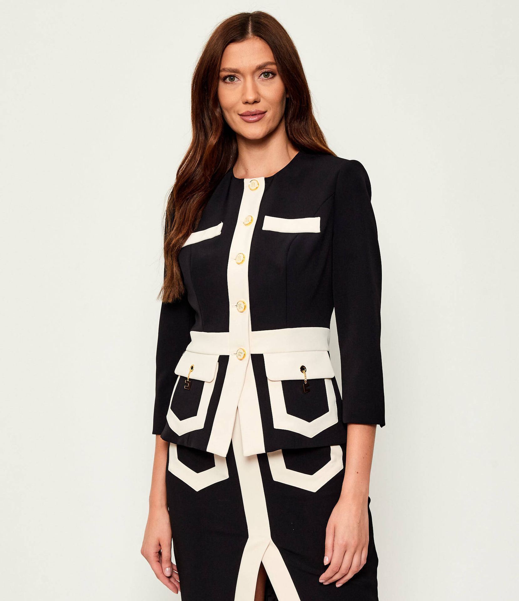 Elisabetta Franchi Żakiet Slim Fit