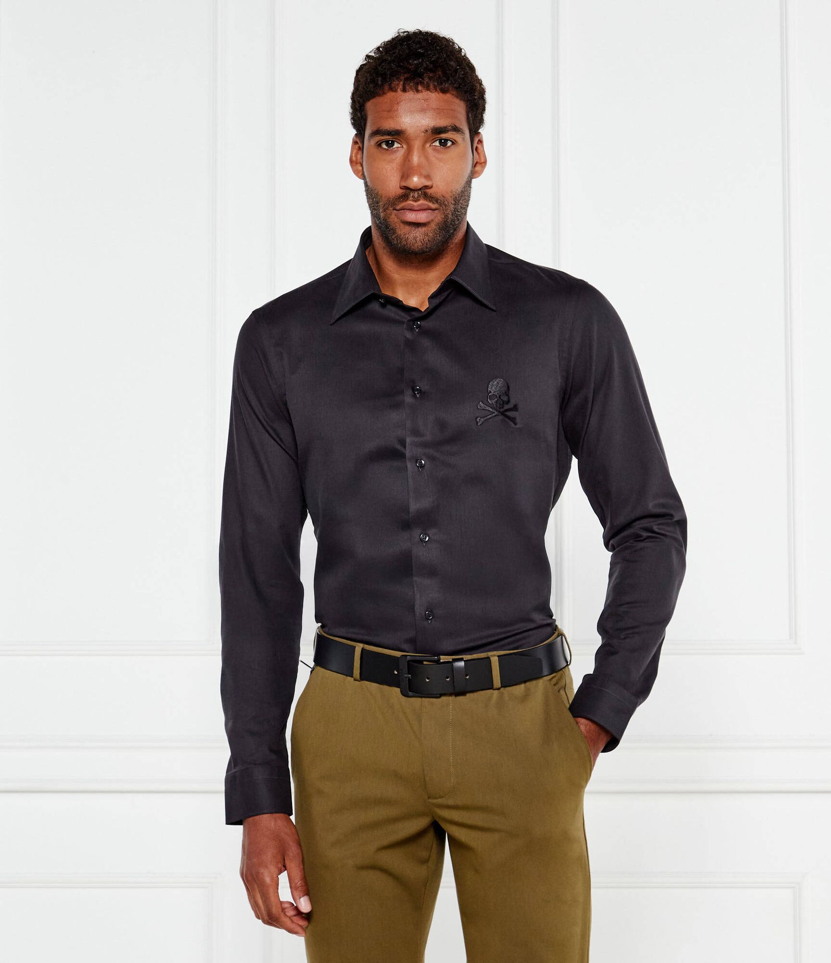 Philipp Plein Koszula Herringbone Regular Fit
