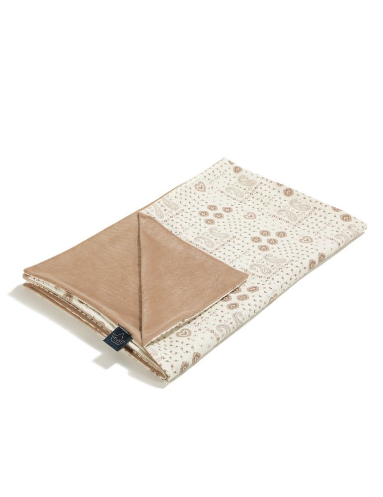 La Millou Lekki koc bawełniany velvet L 110x140 ( Bandana cream )