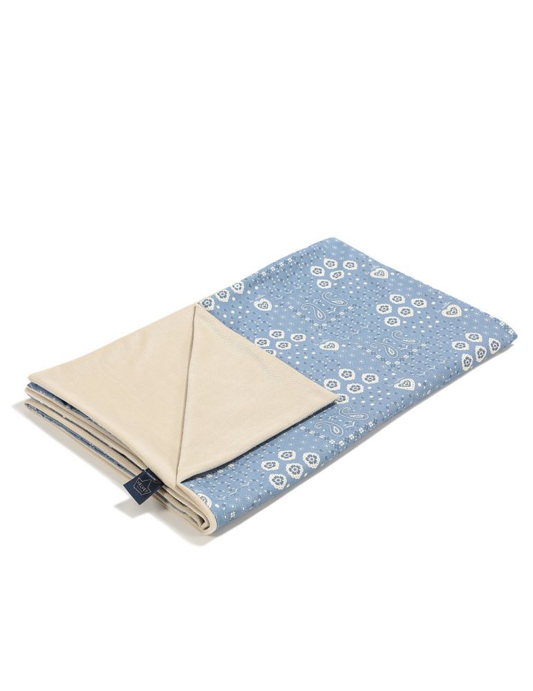 La Millou Lekki koc bawełniany velvet L 110x140 ( Bandana denim )